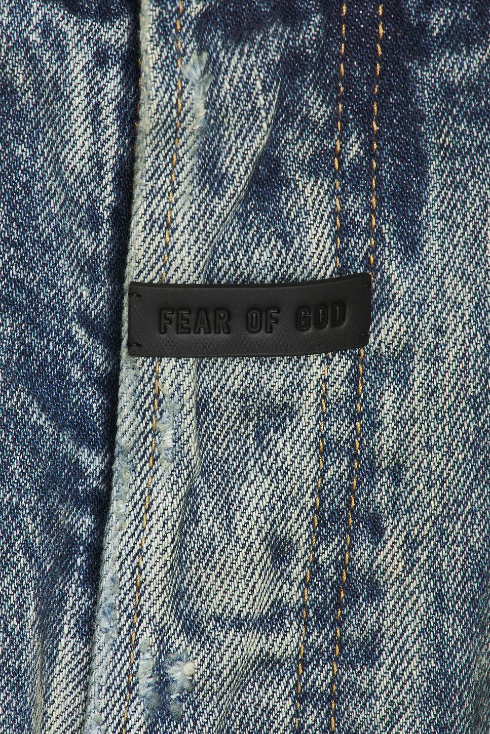 Fear of God o1s22i1n1024 Distressed Straight Cut Jeans in Light Blue Size US 32 / EU 48 - 3 Thumbnail