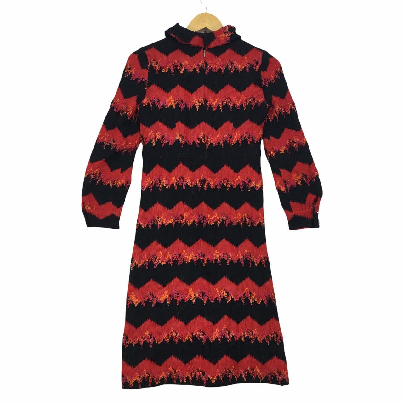 Vintage Vtg Long Sleeve Quarter Zip Dress Missoni Zigzag Pattern Size S / US 4 / IT 40 - 1 Thumbnail