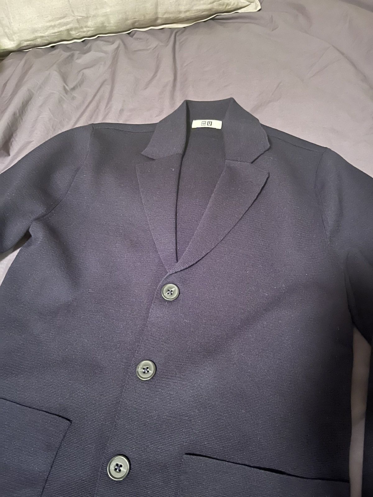 Lemaire × Uniqlo Uniqlo U Navy Knit Blazer Size US XS / EU 42 / 0 - 2 Thumbnail