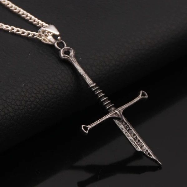 Jewelry Gothic Broken Sword Pendant Necklace Size ONE SIZE - 2 Thumbnail