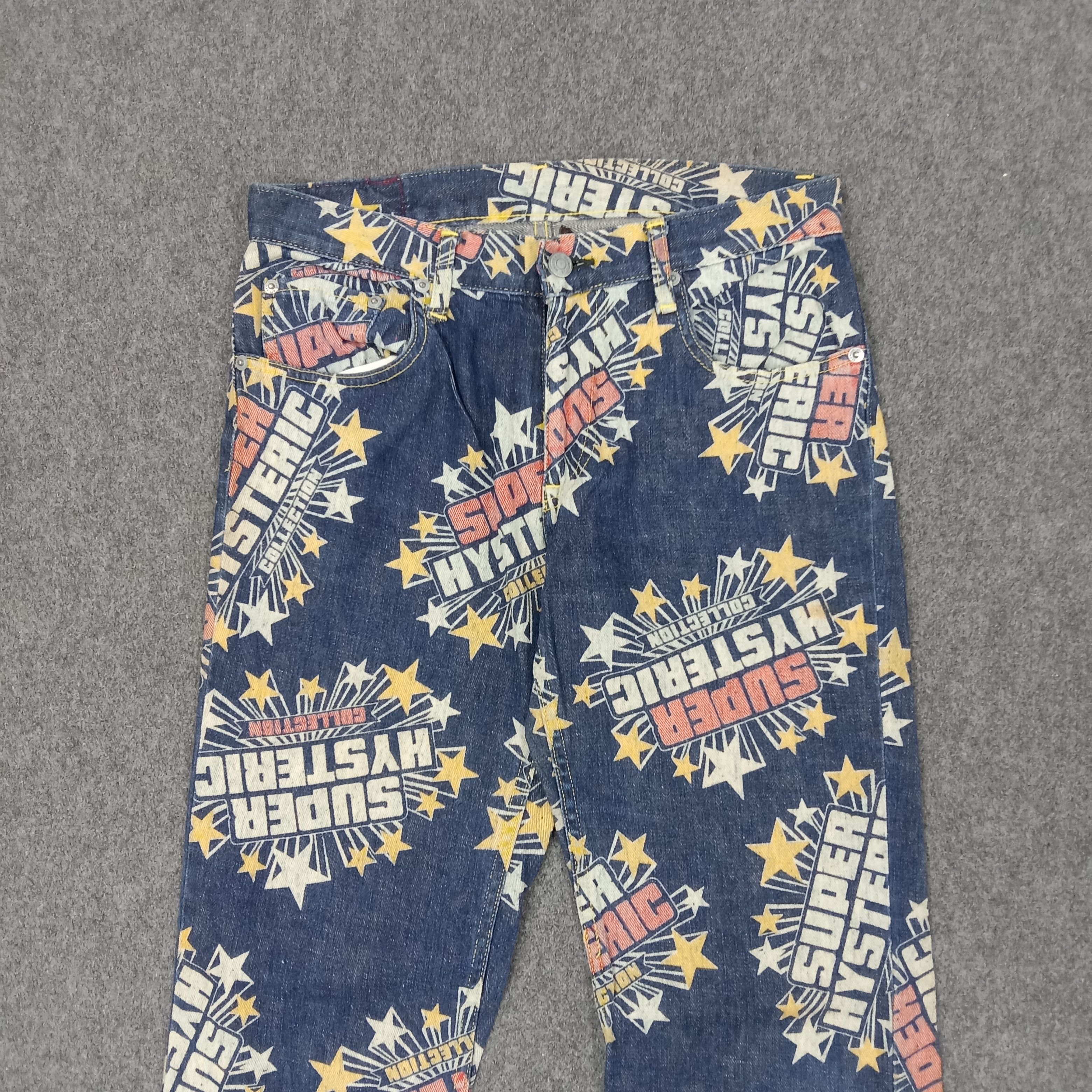Hysteric Glamour Hysteric Glamour Japanese Art Overprint Denim Jeans C235N23 Size US 29 - 6 Thumbnail