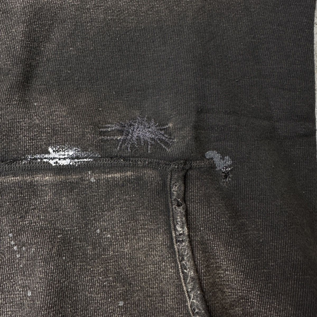Kapital Trashed sunfade charcoal black hybrid hoodie sweatshirt vest Size US S / EU 44-46 / 1 - 6 Thumbnail