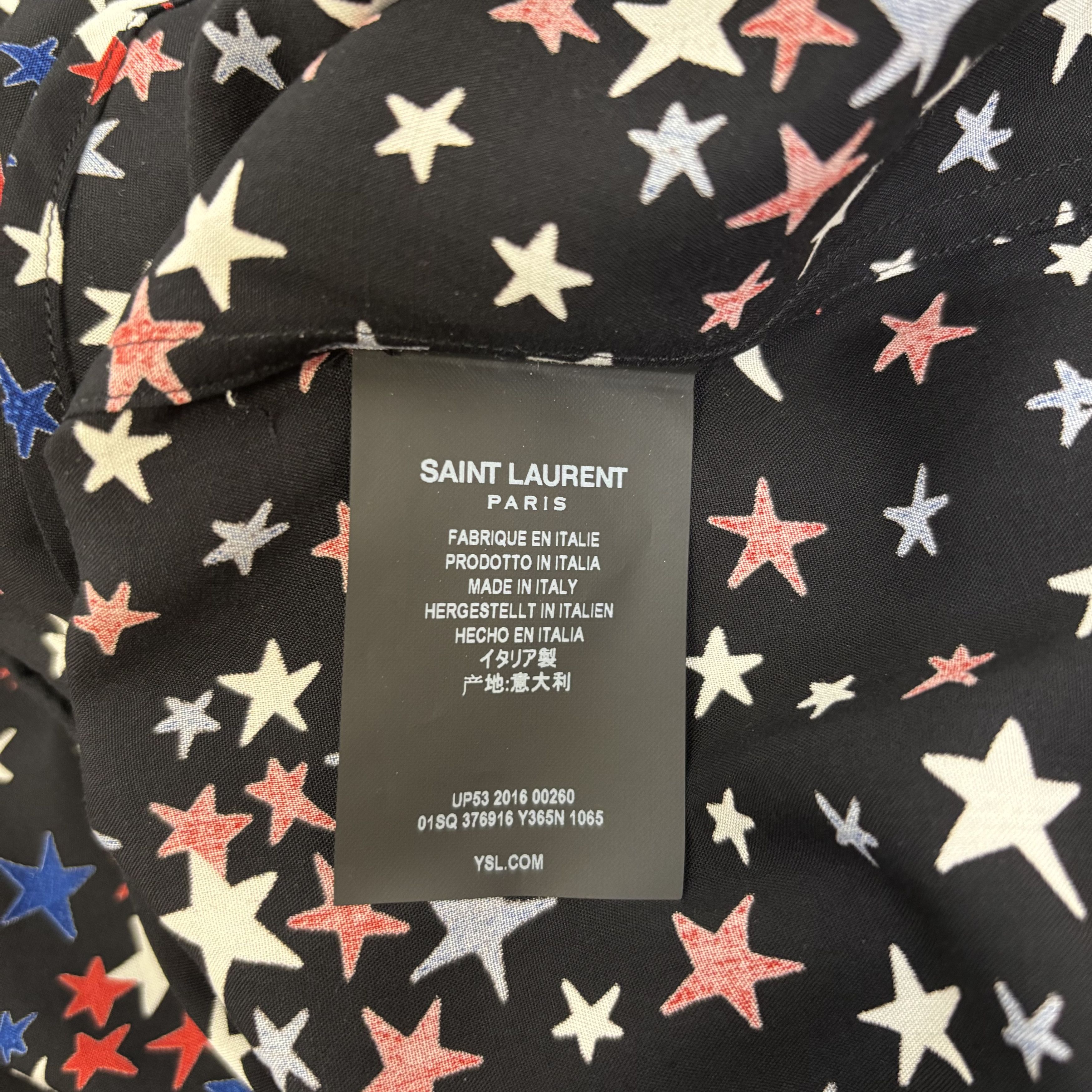 Saint Laurent Paris Saint Laurent Black Star Shirt Size US L / EU 52-54 / 3 - 4 Thumbnail