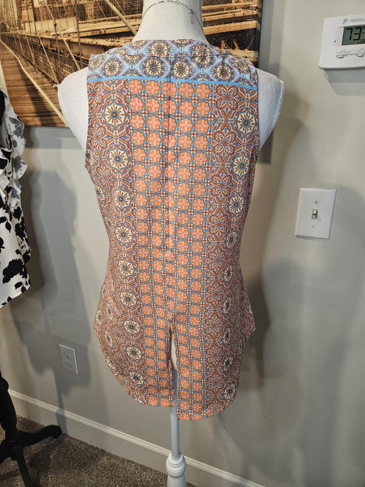 Sanctuary Sanctuary Print Sleeveless Blouse #171 Size S / US 4 / IT 40 - 4 Thumbnail