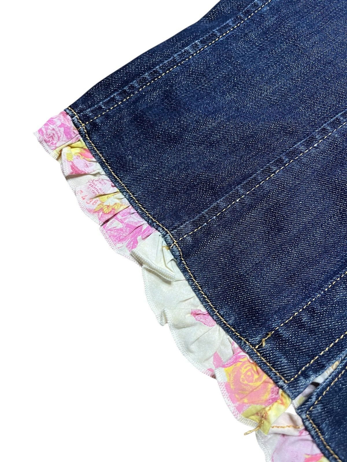 Jean Paul Gaultier Jean Paul Gaultier Jeans Floral Trim Denim Skirt Y2K Size 28" / US 6 / IT 42 - 5 Thumbnail