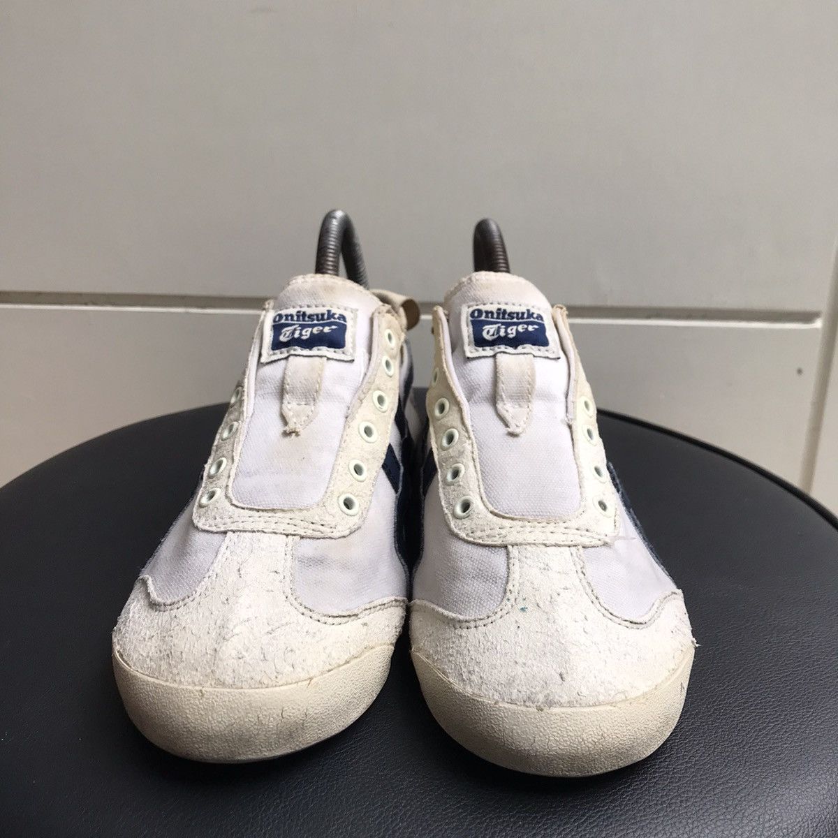 Japanese Brand × Onitsuka Tiger Onitsuka Tiger mexico 66 Slip On White Canvas with navy blue Size US 6 / EU 39 - 4 Thumbnail