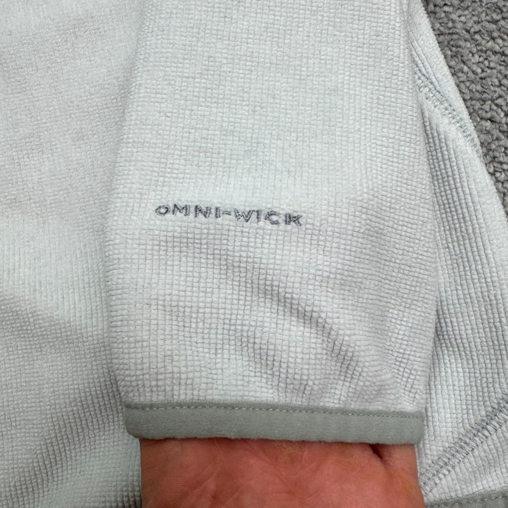 Vintage Columbia Omni Wick 1/4 Zip Pullover Jacket Women Large White Fleece Outdoor Hike Size L / US 10 / IT 46 - 4 Thumbnail