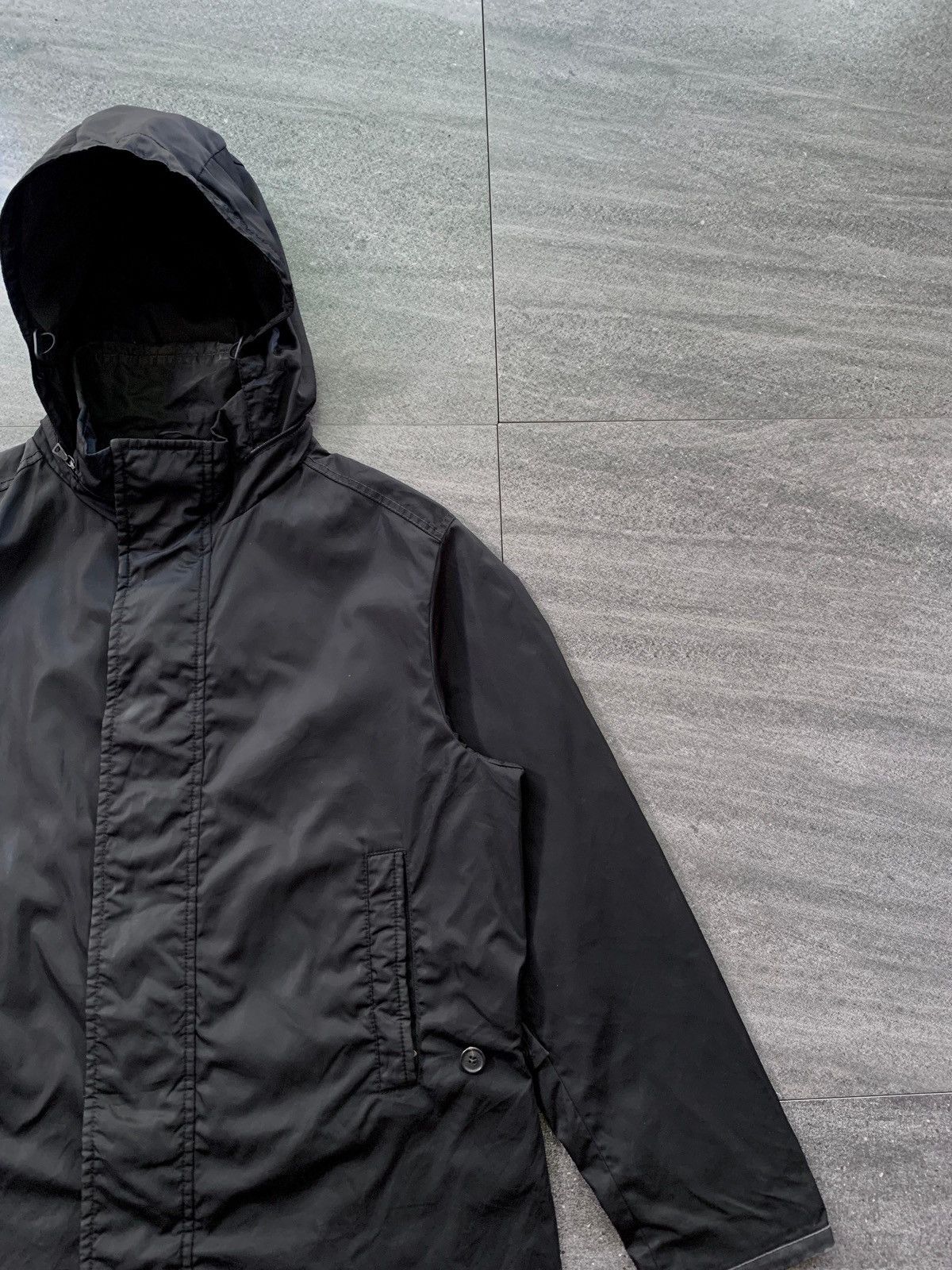 Prada FREE TAX! 2000s Convertible Nylon Long Coat Jacket Size US L / EU 52-54 / 3 - 3 Thumbnail