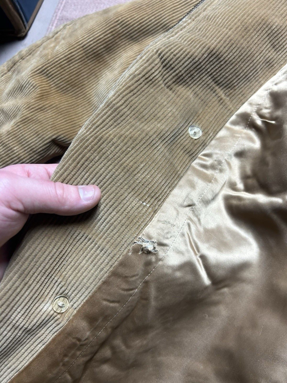 Vintage VTG 70s JCPenney corduroy jacket long coat hooded lined L 42 Size US L / EU 52-54 / 3 - 19 Thumbnail