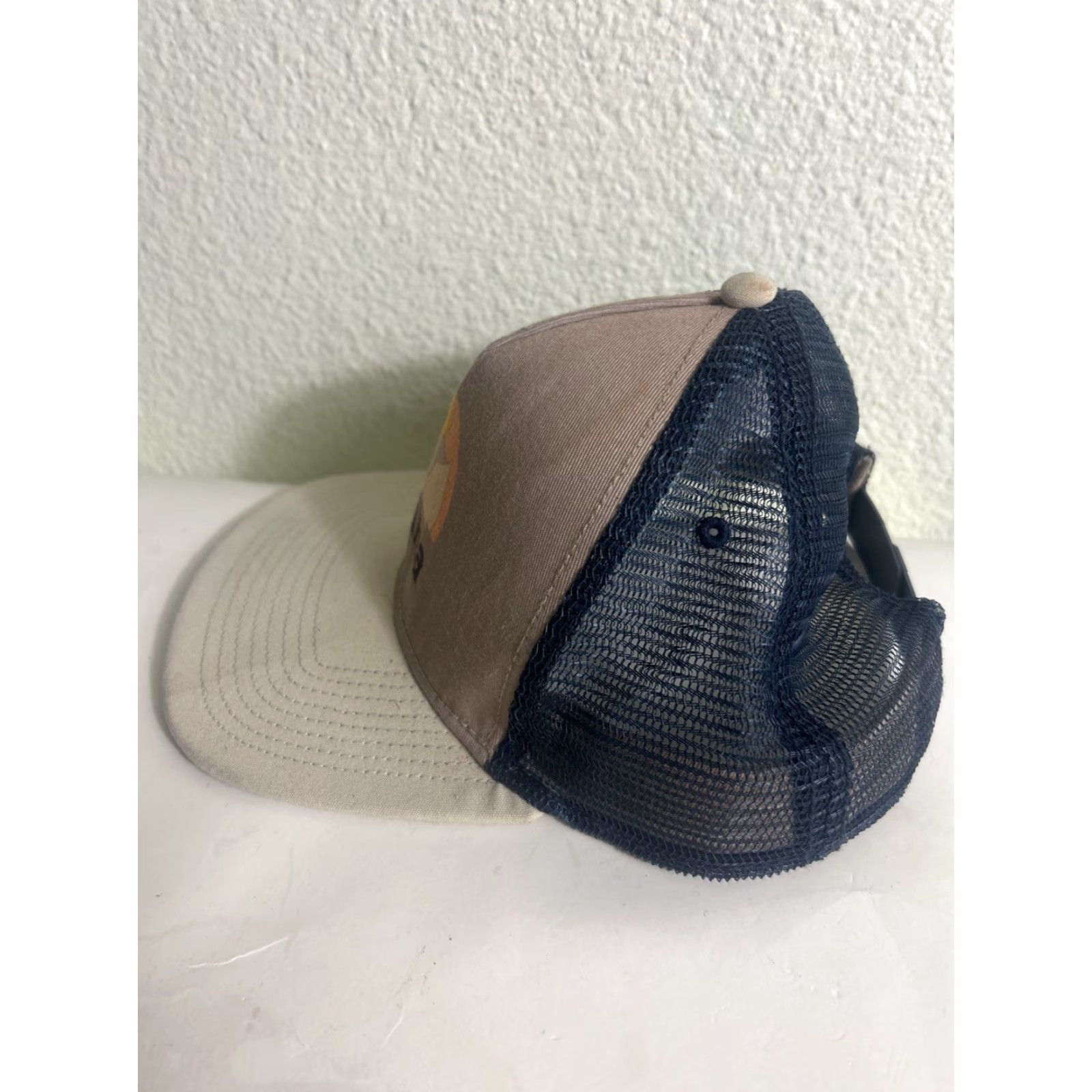 Prana prAna Hat Men’s Trucker Beige & Blue Snap Back Lower Pines Series Outdoor Multicolor One Size Mens Size ONE SIZE - 7 Thumbnail