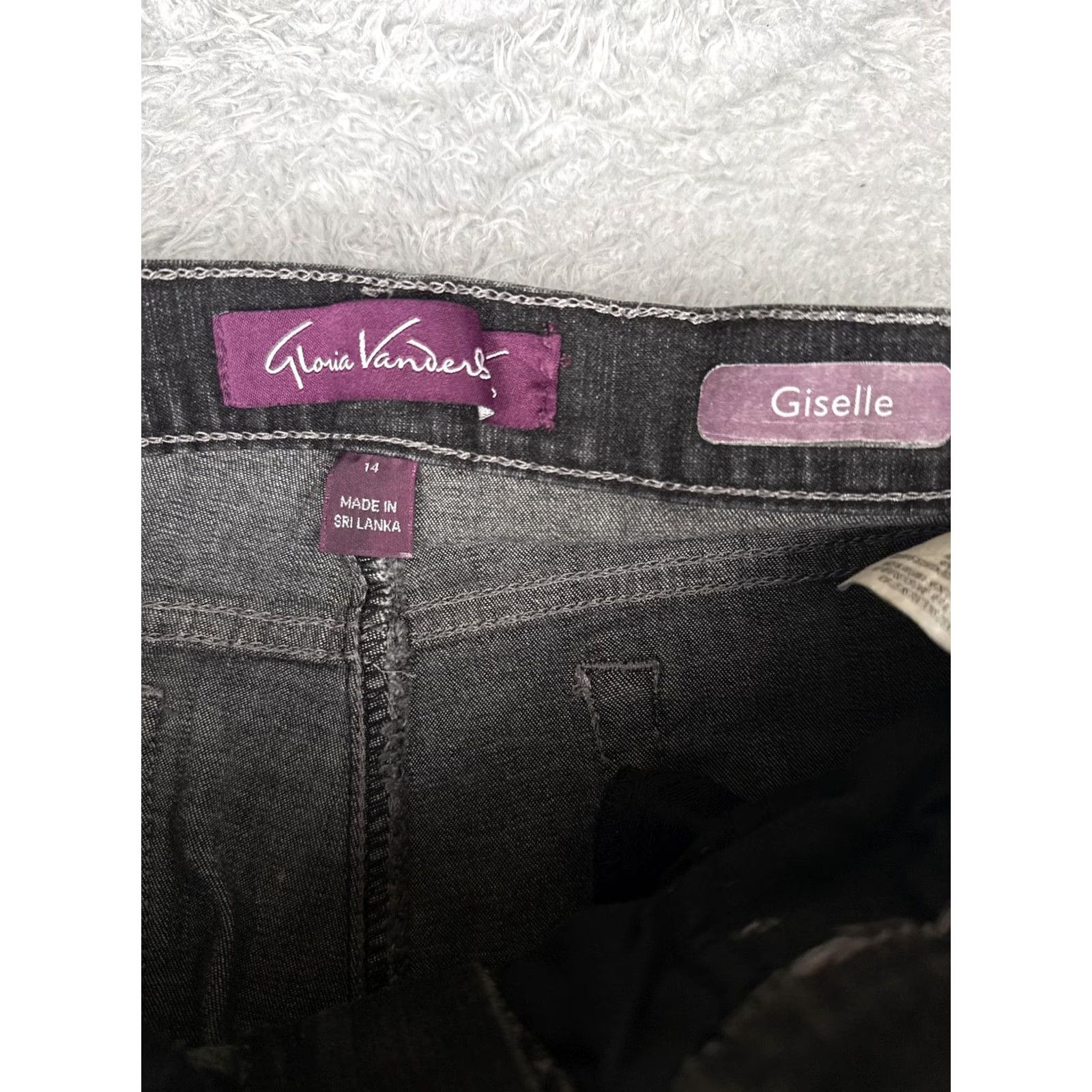 Gloria Vanderbilt Gloria Vanderbilt Jeans Giselle Bootcut Womens 14 Gray Mid Rise Stretch 34x32 Size 36" / US 14 / IT 50 - 6 Thumbnail