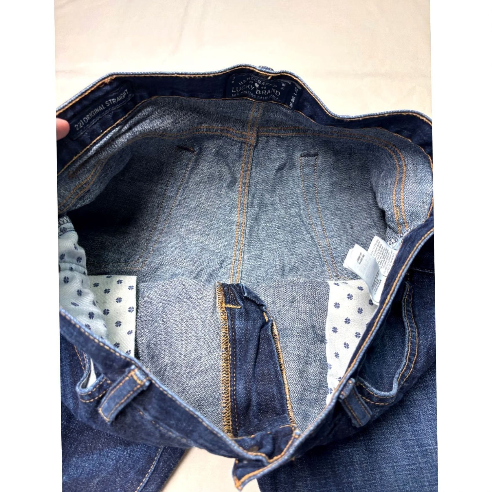 Lucky Brand Lucky Brand 221 Original Straight Jeans Mens 38x30 Dark Blue 100% Cotton Denim Jeans Size US 38 / EU 54 - 4 Thumbnail