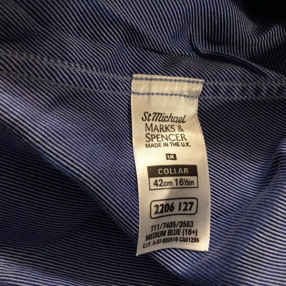 Marks & Spencer Marks & Spencer men's cotton dress shirt w/French cuffs 16.5 Size US L / EU 52-54 / 3 - 6 Thumbnail