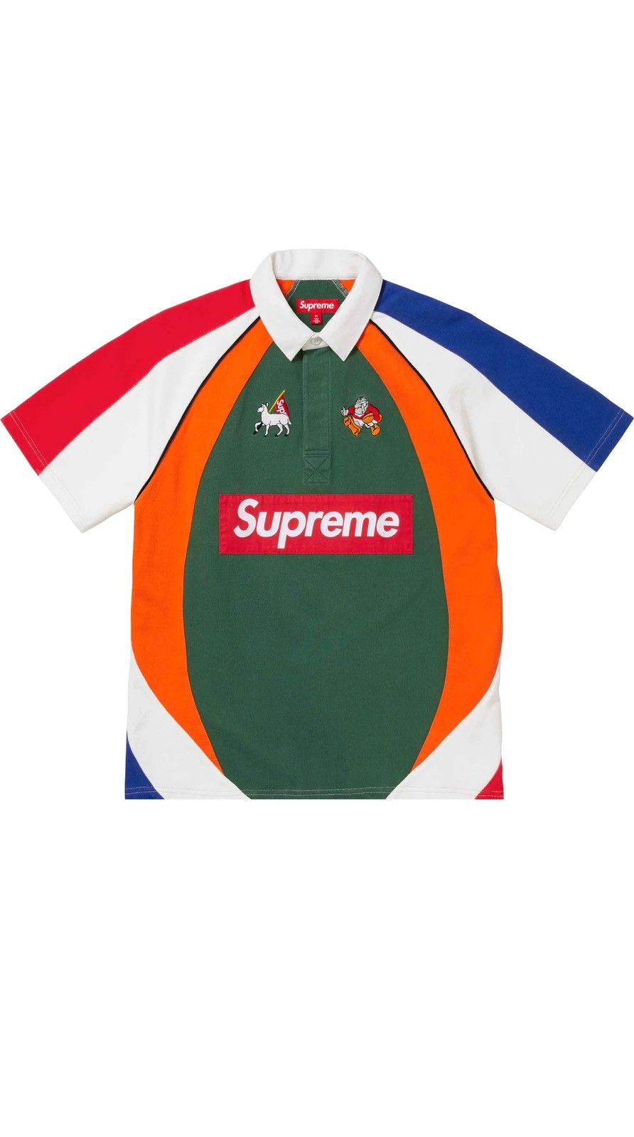 image of Supreme Box Logo S/s Rugby Multicolor, Men's (Size Small)