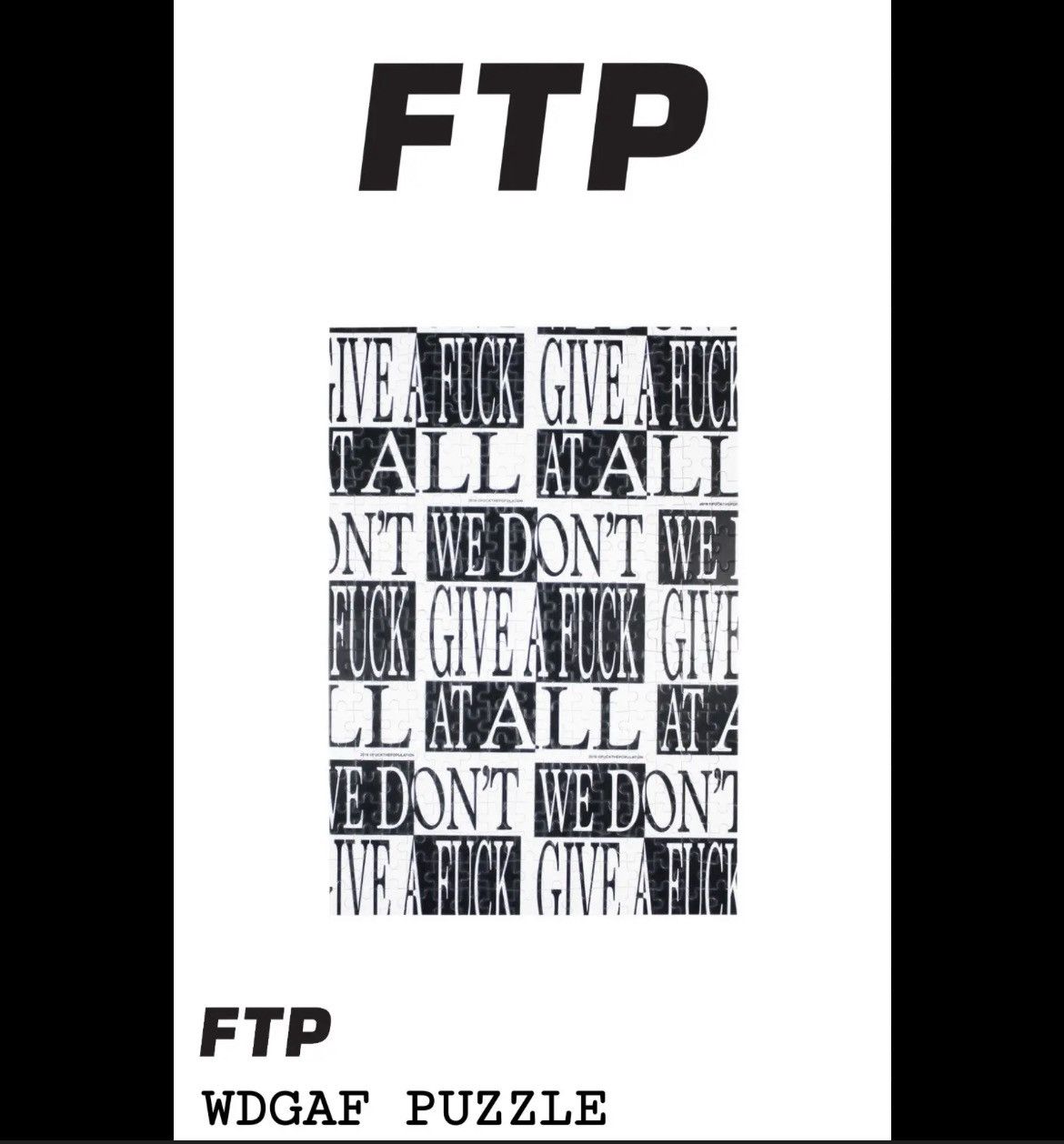 Fuck The Population FTP We Don’t Give A Fuck At All Puzzle Size ONE SIZE - 1 Thumbnail