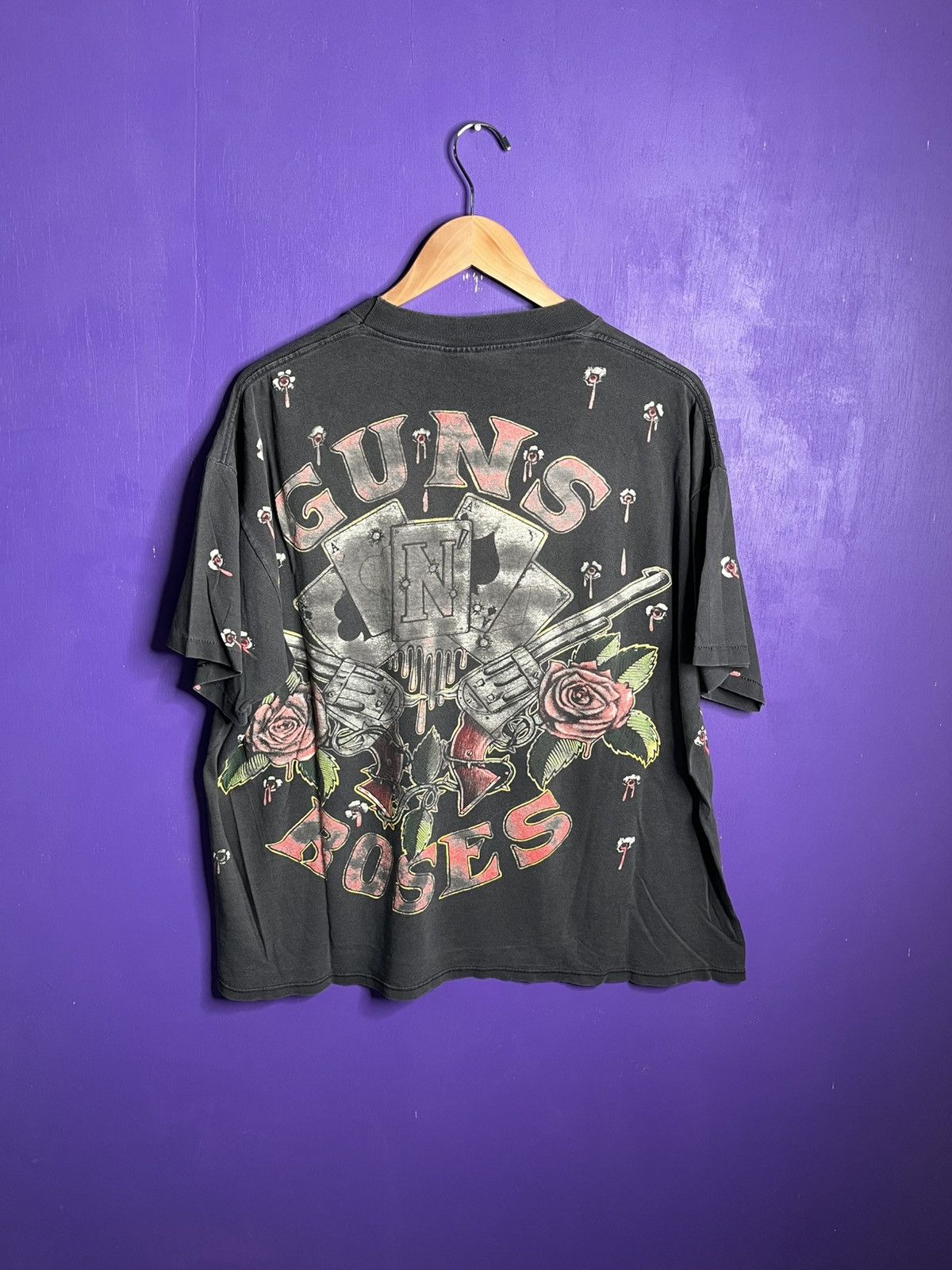 Band Tees × Vintage Vintage 90s Guns N’ Roses bulletholes AOP t-shirt Size US XL / EU 56 / 4 - 2 Thumbnail