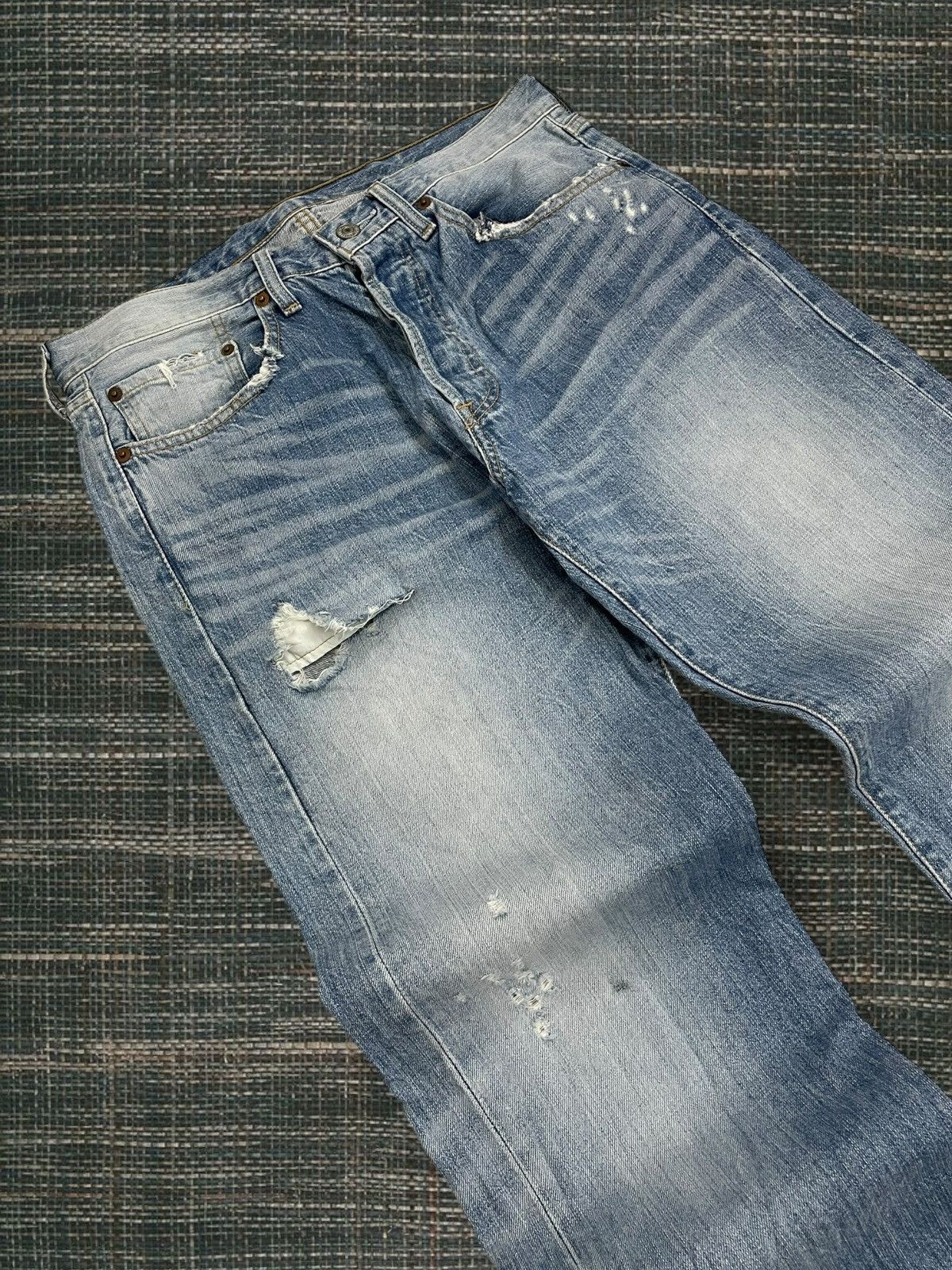 Levi's Vintage Clothing Og Vintage 90s Original Designer Levis 501 Distressed Denim Size US 30 / EU 46 - 7 Thumbnail