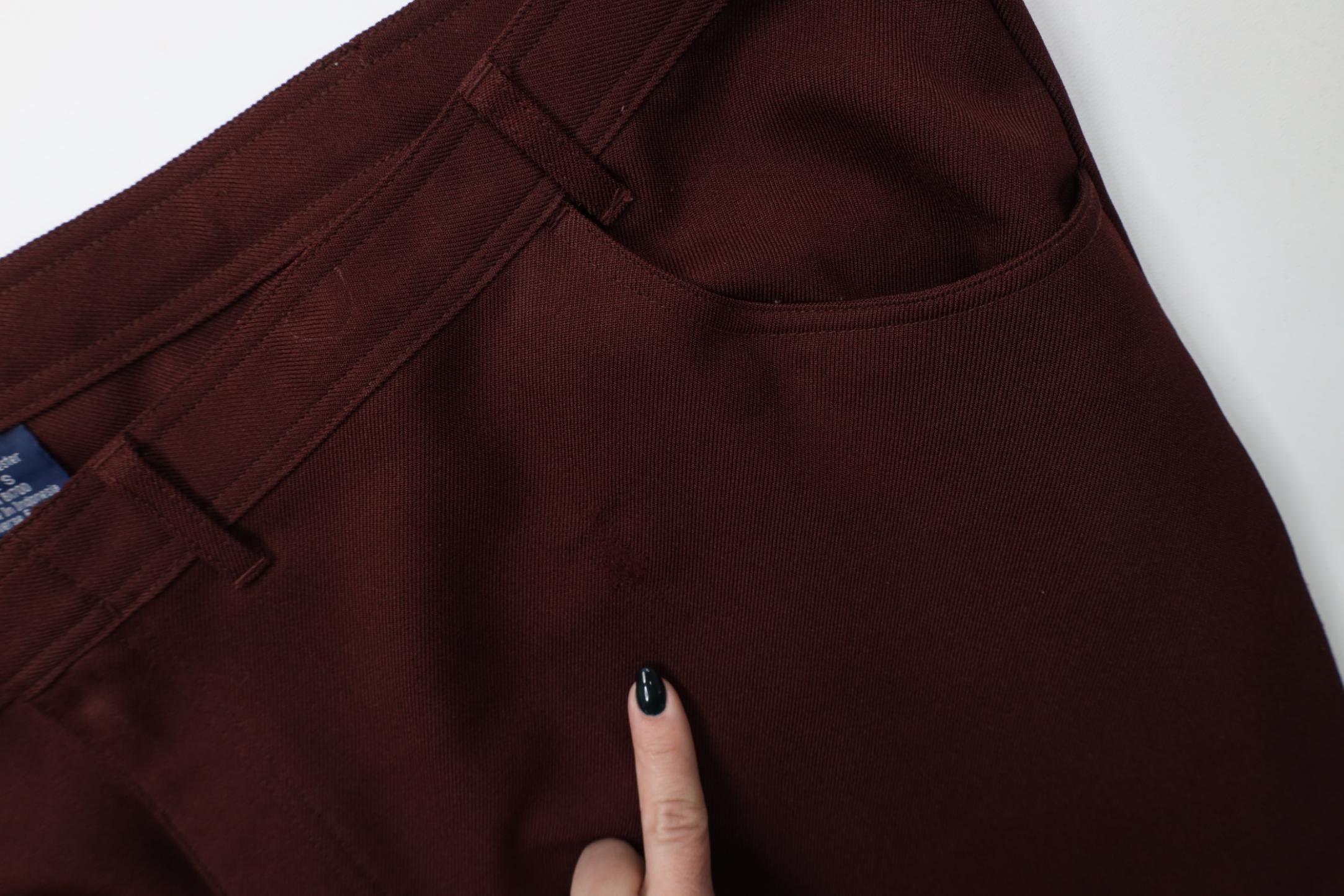 Vintage Vintage 90s Streetwear Wide Leg Chino Pants Burgundy Red Size US 44 / EU 60 - 7 Thumbnail