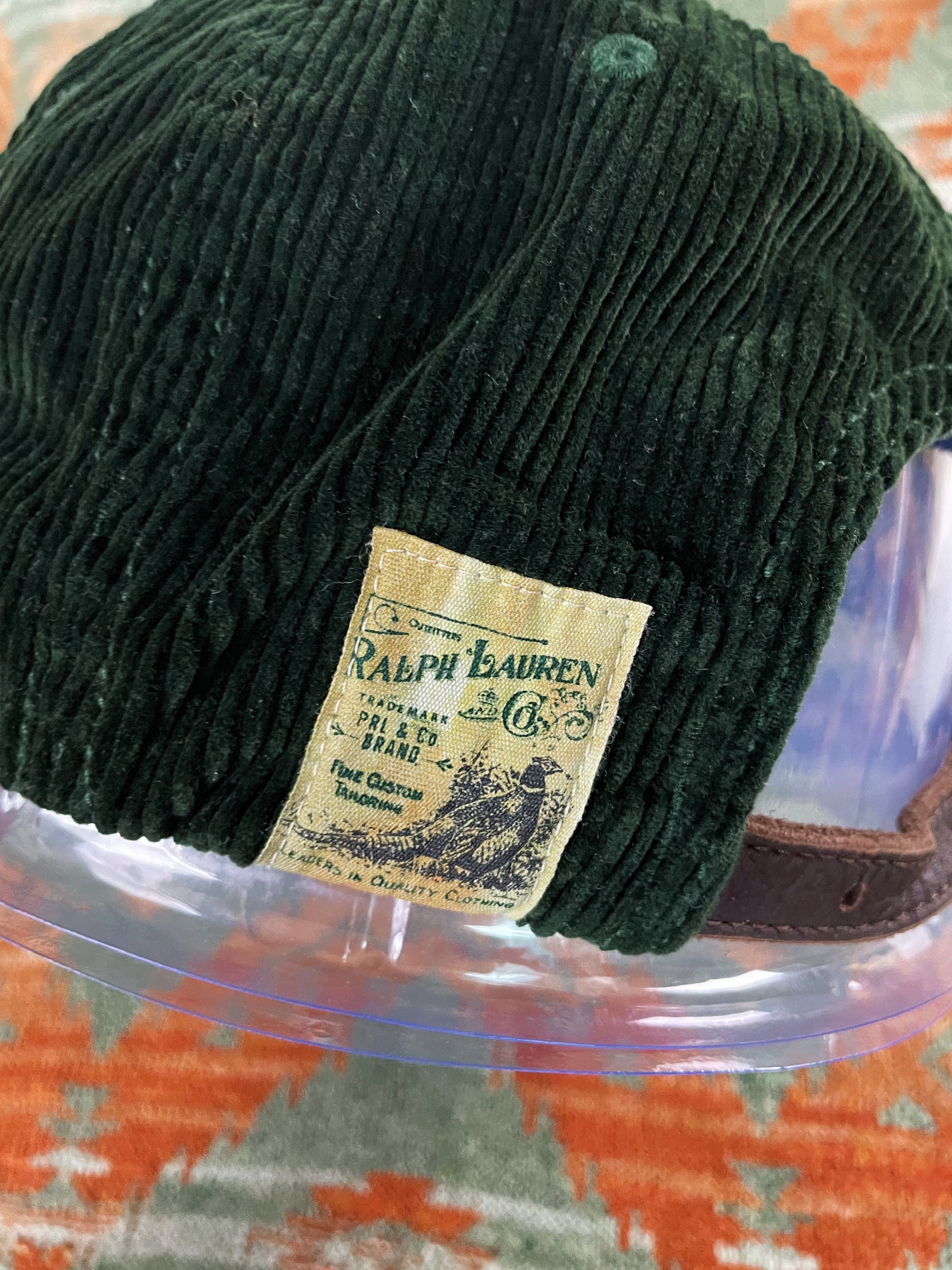Polo Ralph Lauren Polo Ralph Lauren Corduroy Leather Rare Baseball Hat Cap Size ONE SIZE - 3 Thumbnail