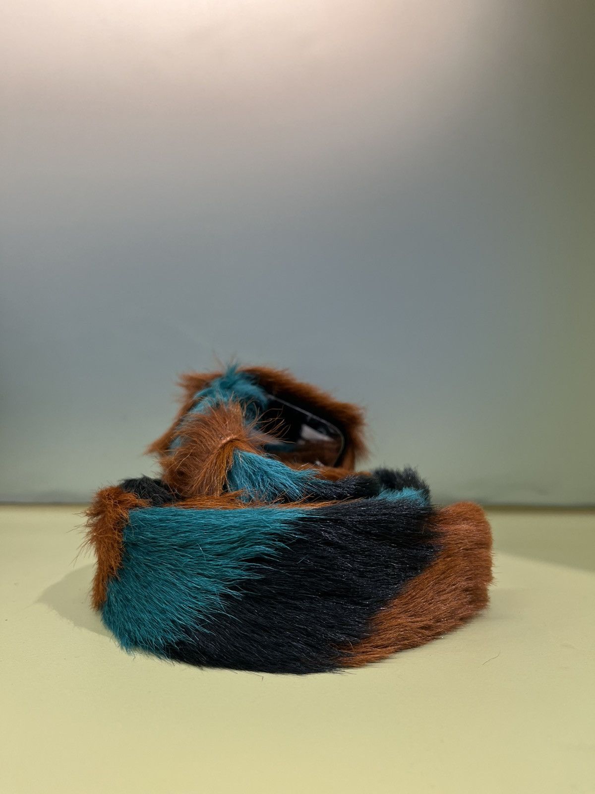 image of Prada Aw17 Pony Hair Fur Belt, Men's