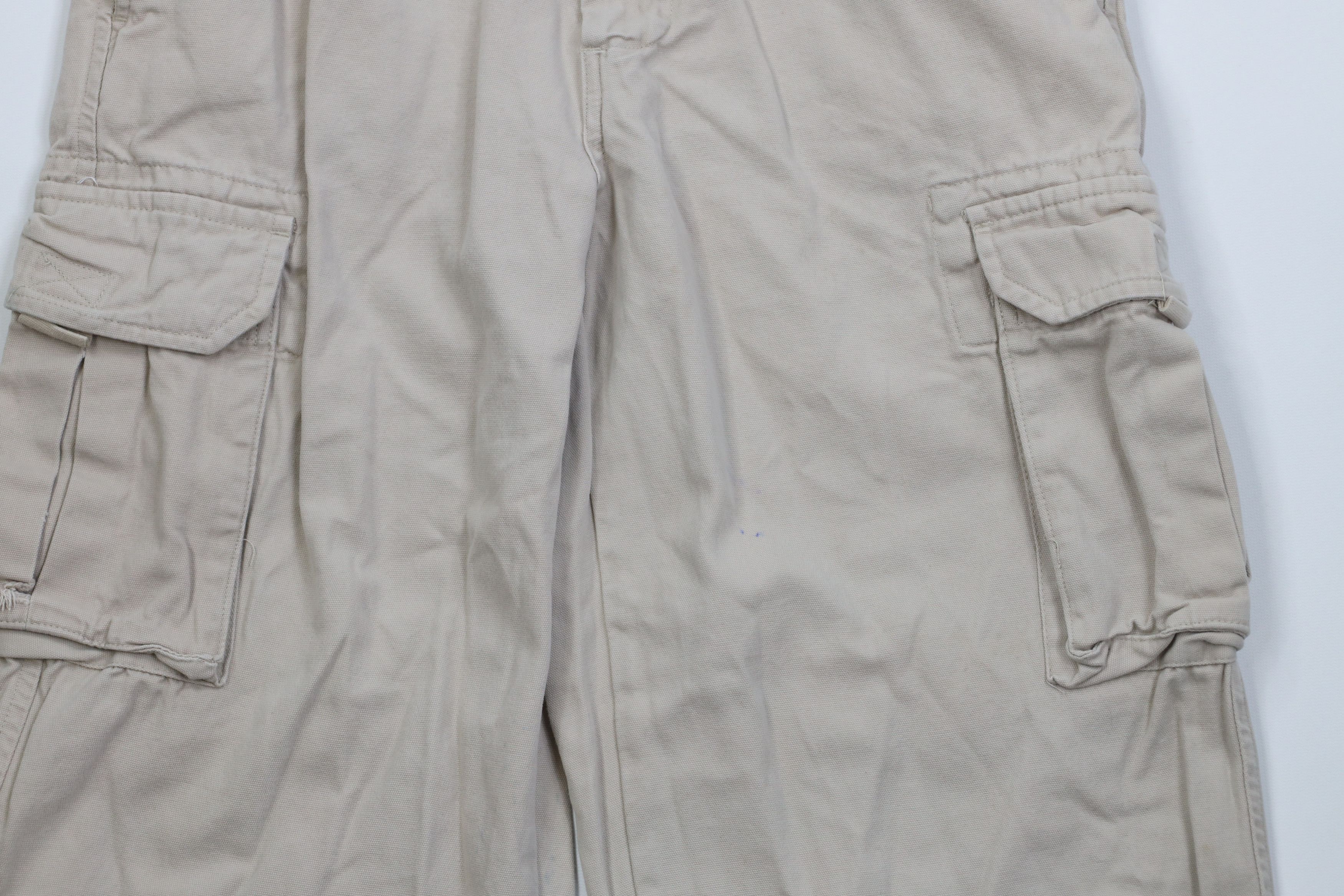 Gap Vintage Y2K 2001 Gap Canvas Wide Leg Cargo Pants Stone Size US 30 / EU 46 - 3 Thumbnail
