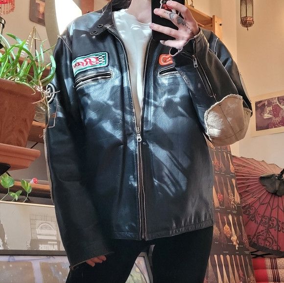 Vintage Rare Vintage Mens Leather Jacket Union Oil Patch - Size M Size US M / EU 48-50 / 2 - 4 Thumbnail