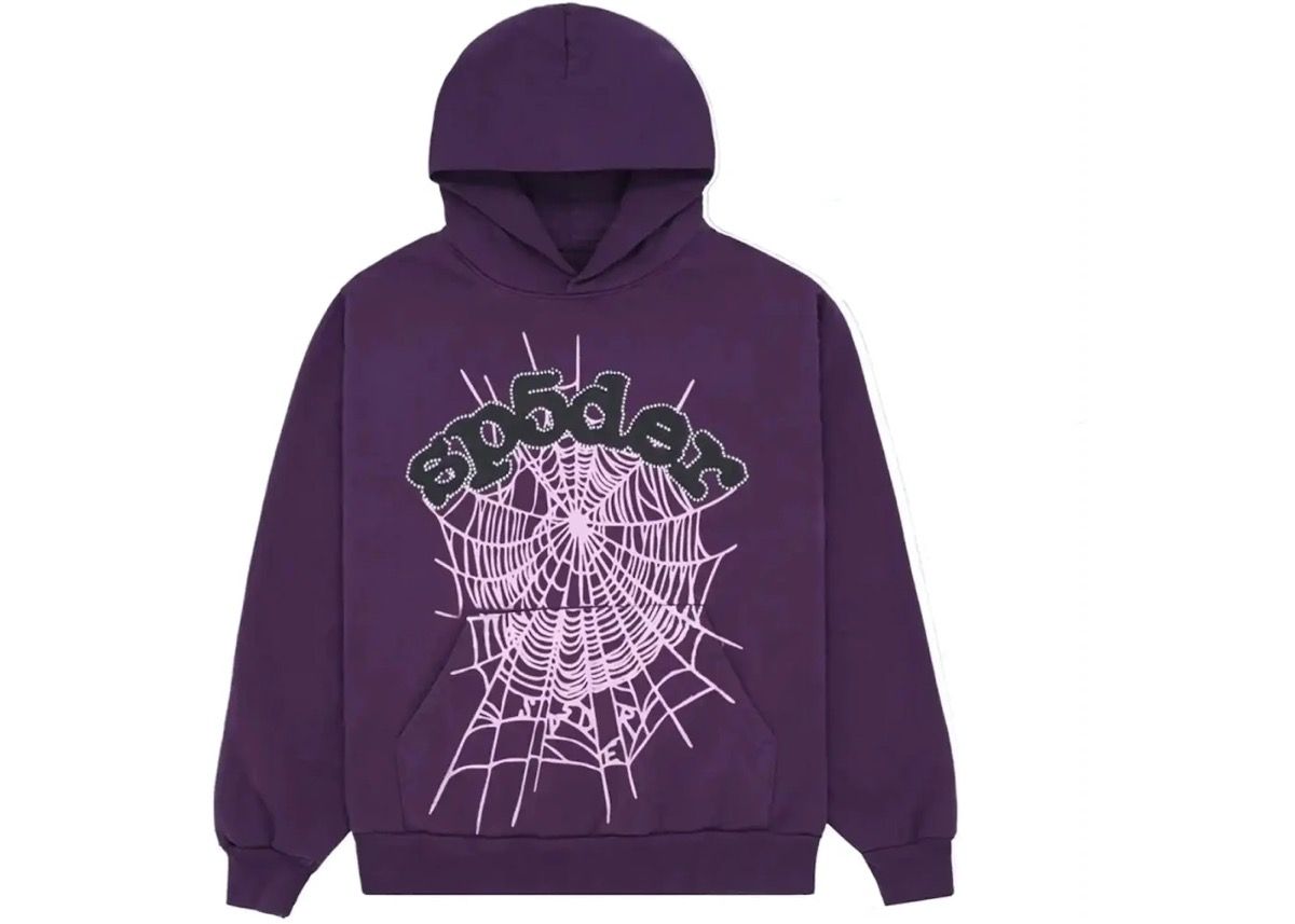 Pre-owned Spider Worldwide Purple Sp5der Hoodie