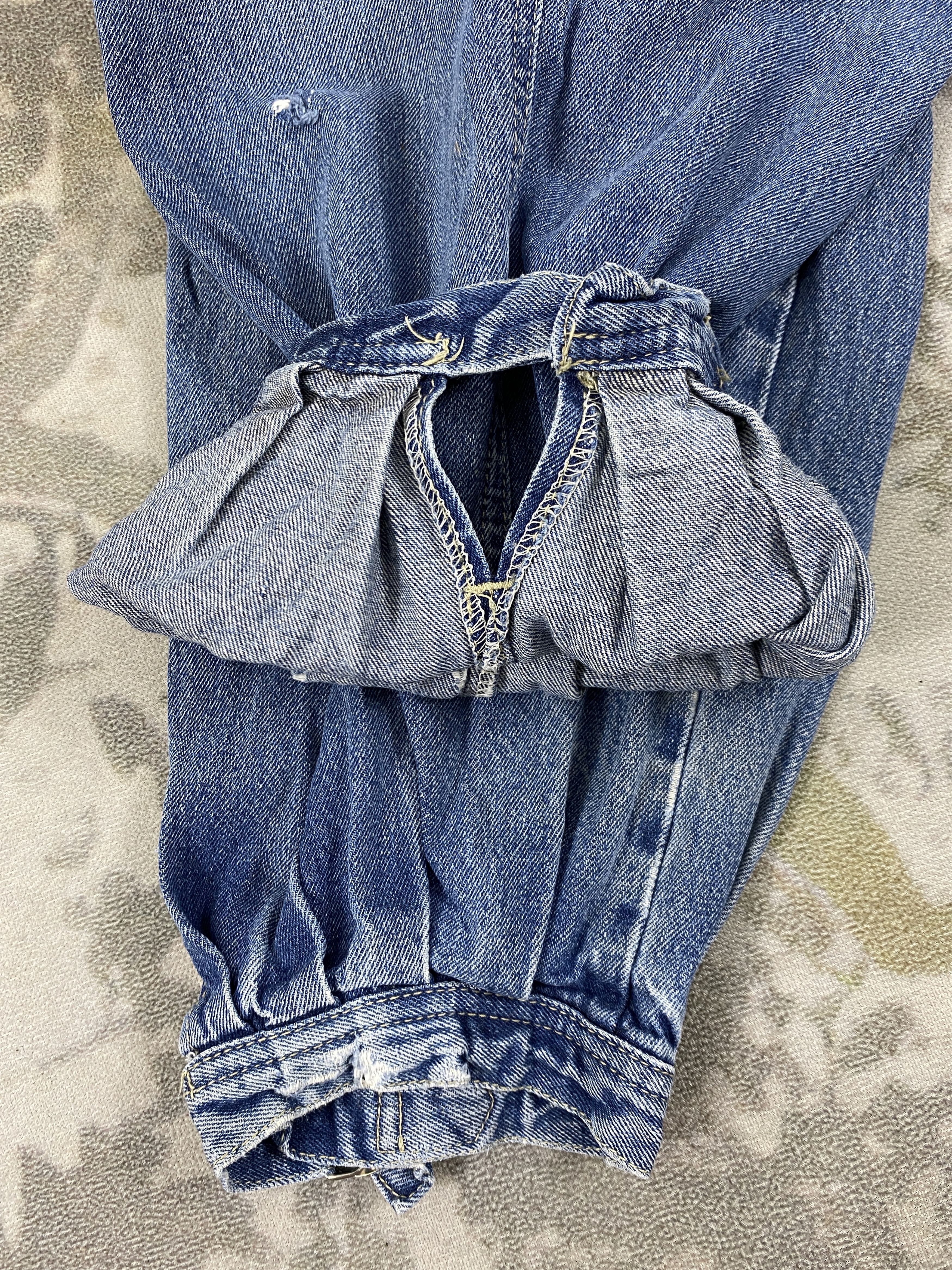 Japanese Brand Vintage Gin Washi Baggy Distressed Jeans 31x30 Denim- JN3827 Size US 31 - 12 Thumbnail