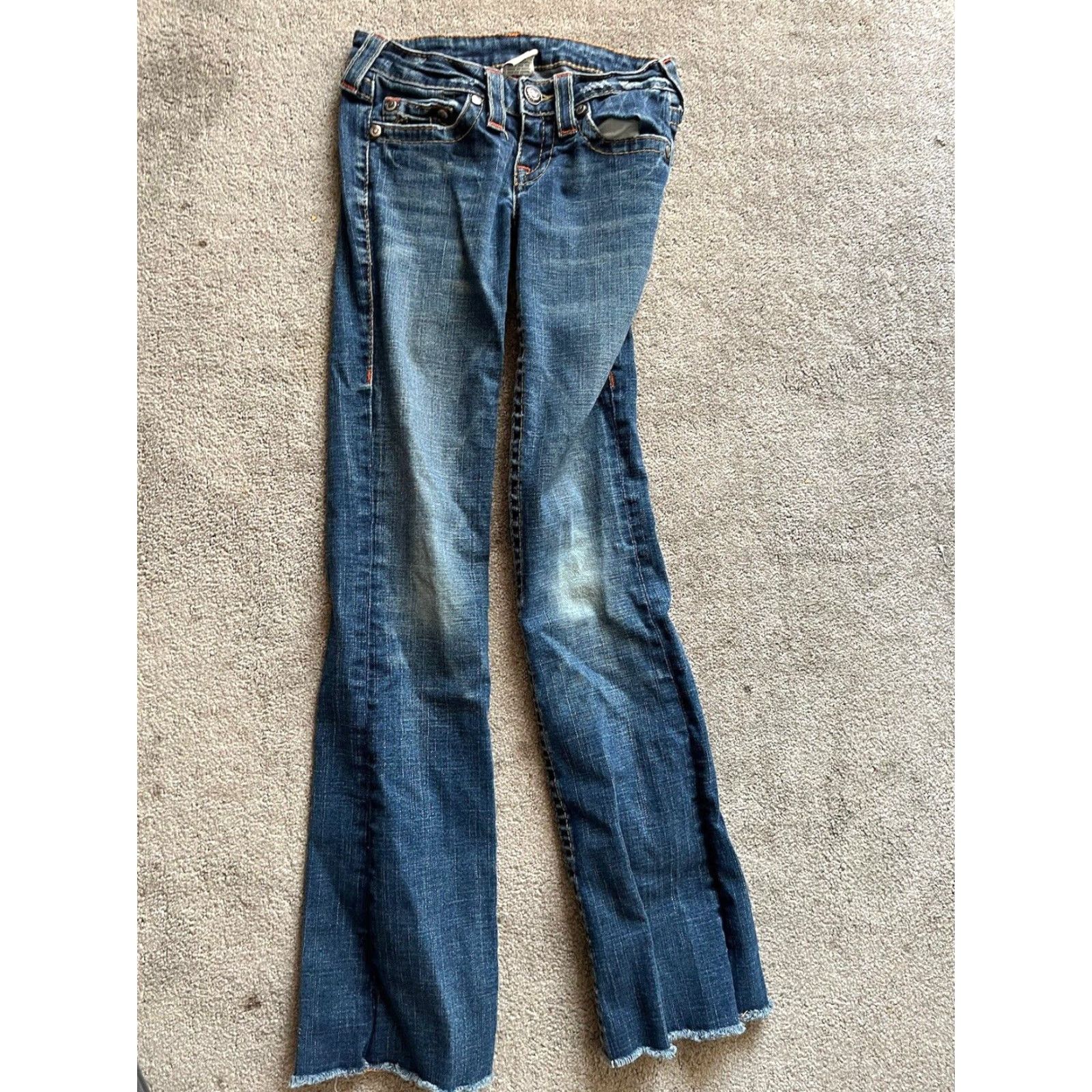 True Religion VINTAGE True Religion Bobby Women's Jeans Bootcut Size 25 Blue Denim 32 Inseam Size 42" / US 20 - 2 Thumbnail