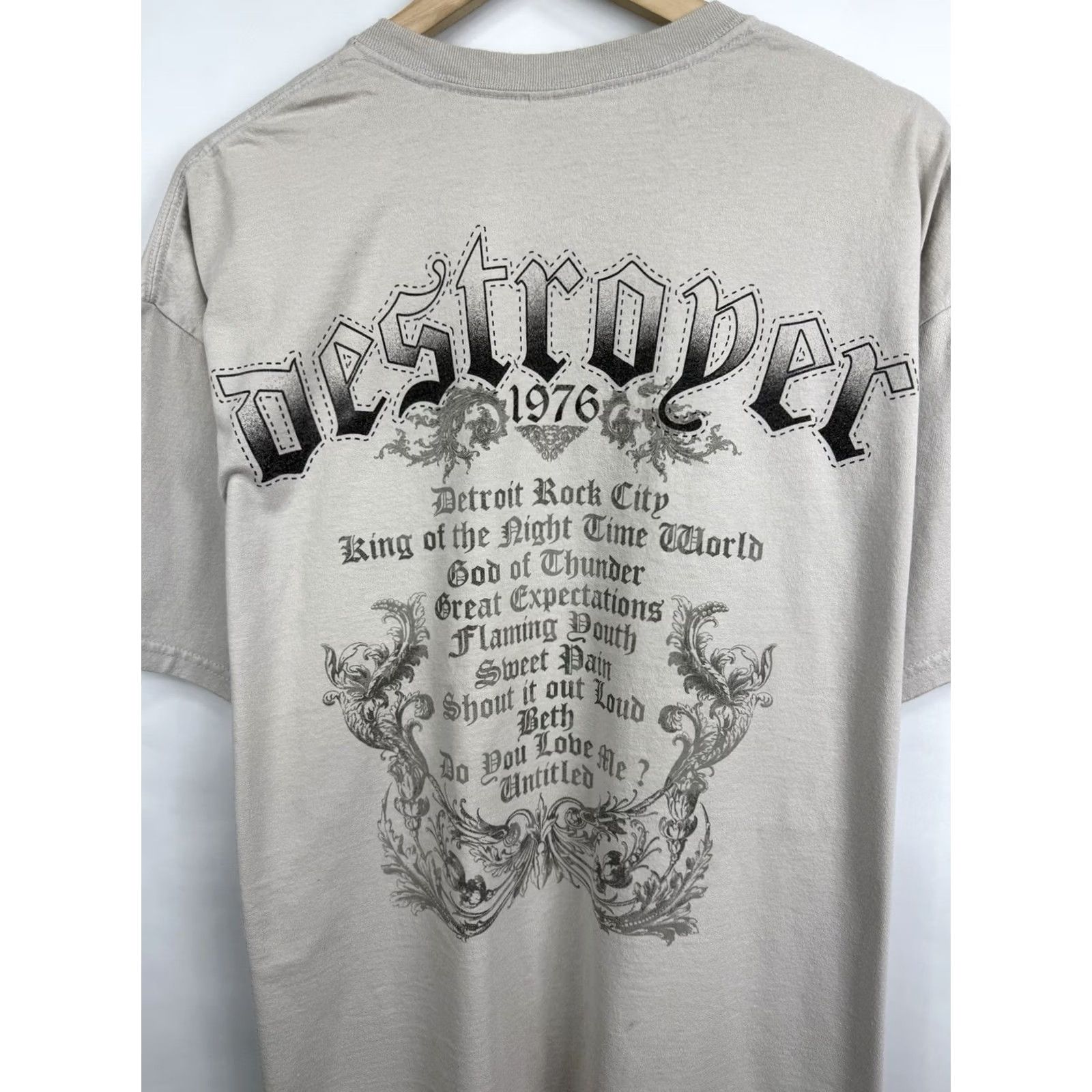 Gildan VINTAGE Kiss Destroyer 1976 2009 T-Shirt Detroit Rock City Shirt XL Mens Beige Gildan Size US XL / EU 56 / 4 - 7 Thumbnail