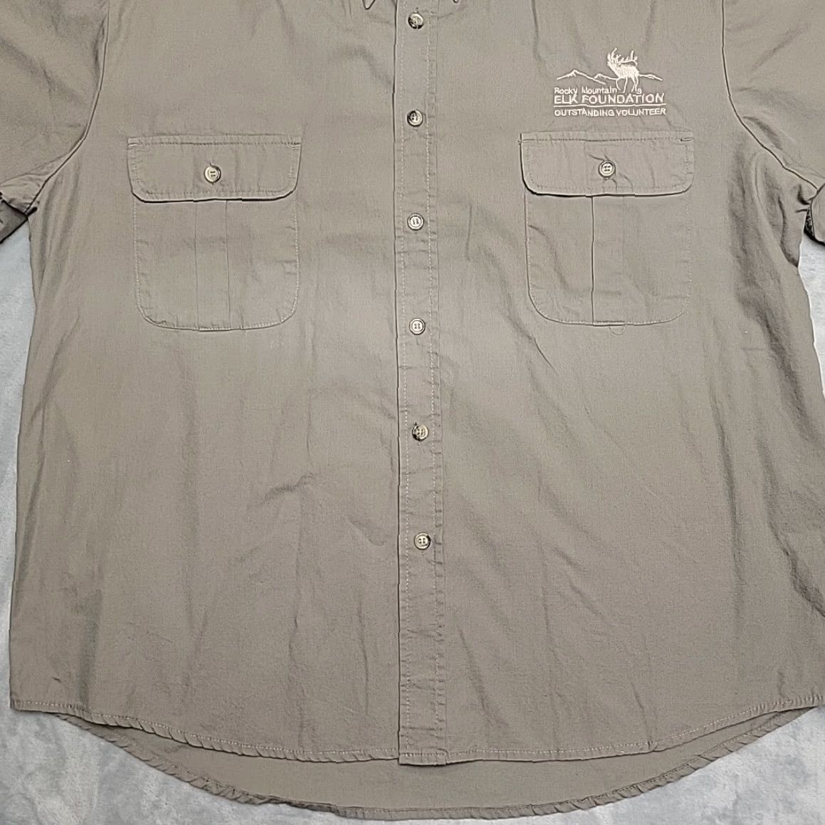 Vintage VINTAGE Rocky Mountain Elk Foundation Shirt Mens L Brown RMEF Hunt Size US L / EU 52-54 / 3 - 2 Thumbnail