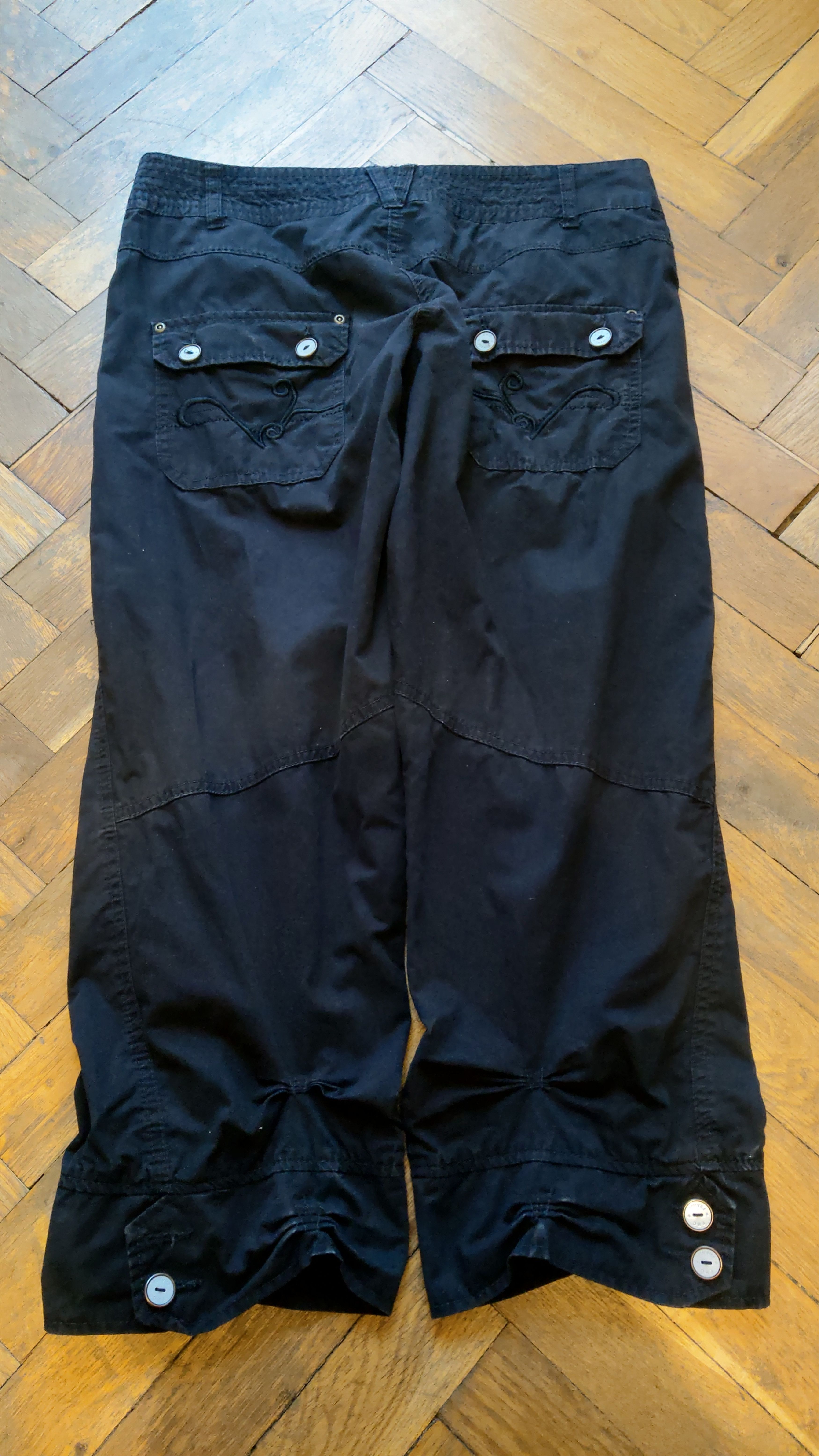 Japanese Brand × Vintage Draped 3/4 Pants Flared Shorts Goth Baggy Bootcut Vintage 32 Size US 32 / EU 48 - 9 Thumbnail