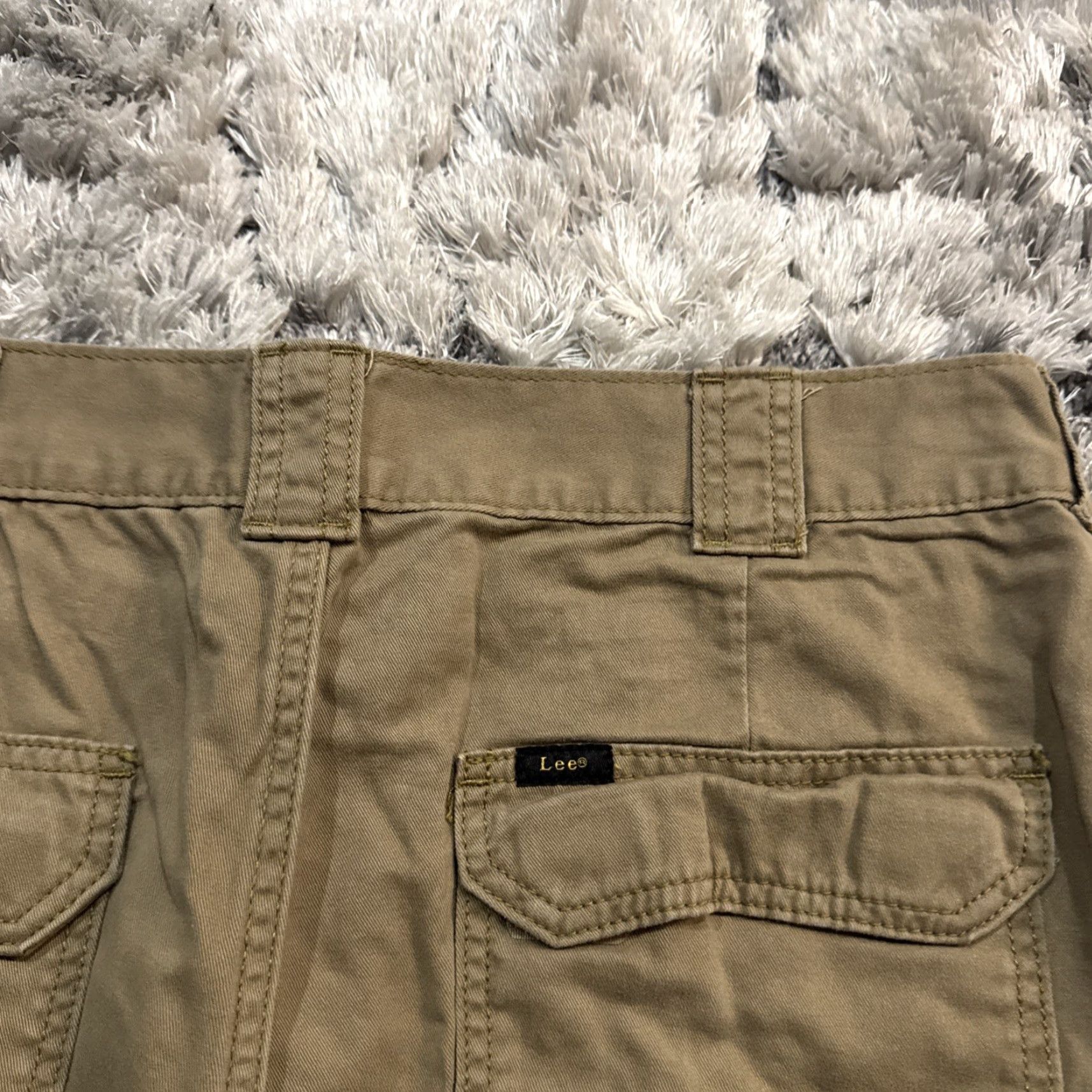 Lee VINTAGE Lee Cargo Shorts Men Beige 34 Stretch Waist 00’s Khaki Brown Y2K Rare Mens Size US 34 / EU 50 - 8 Thumbnail