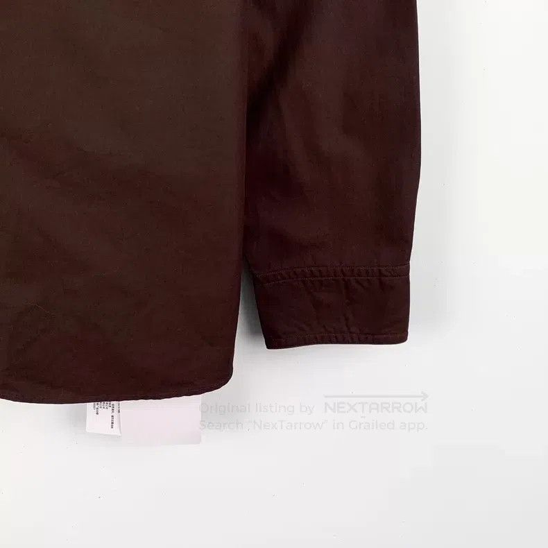 Hermes Hermes Burgundy asymmetric pocket cotton lapel long-sleeve Size XS / US 0-2 / IT 36-38 - 4 Thumbnail