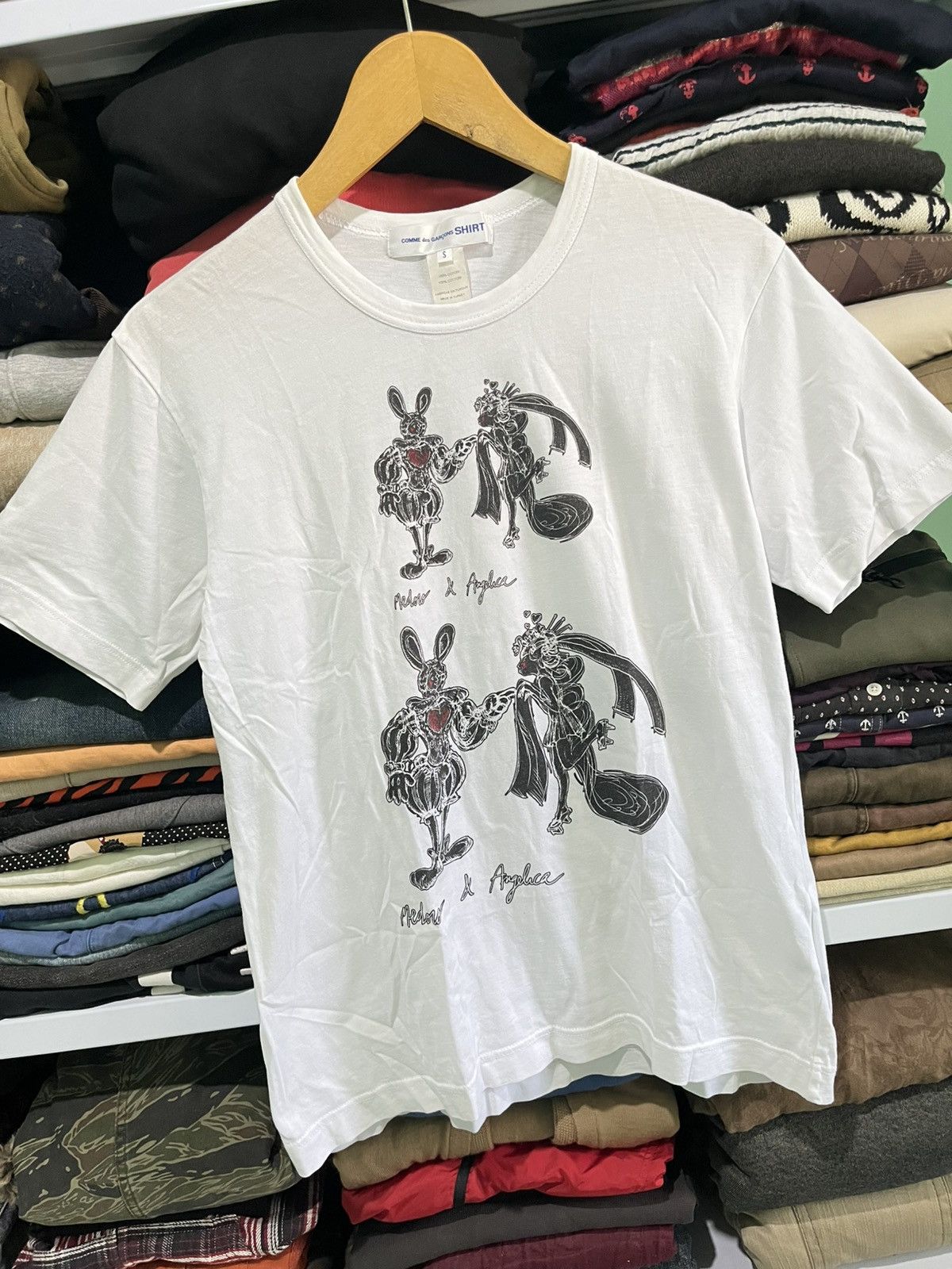 Comme des Garcons Comme Des Garcons X Nicolas Buffe White Short Sleeve Size US S / EU 44-46 / 1 - 1 Thumbnail