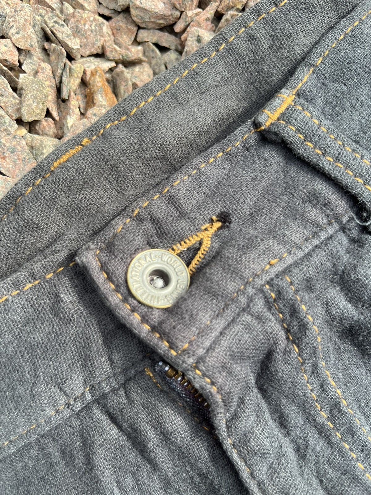 Vintage 💥Vintage Bourbon House USA Workwear Canvas Double Knee BAGGY Size US 33 - 6 Thumbnail