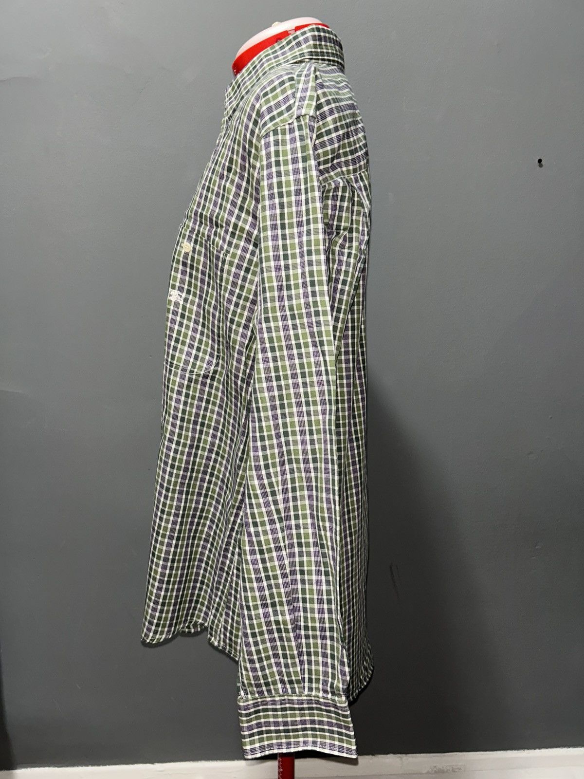 Burberry Vintage Burberrys of London Men's Green Button Down Shirt Size US M / EU 48-50 / 2 - 8 Thumbnail