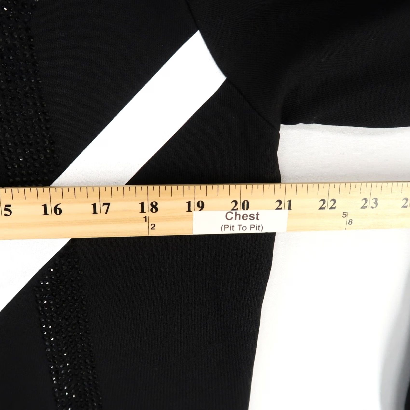 Les Hommes Les Hommes Urban Sweatshirt Mens M Black Rhinestone Stripe Cotton Sweatshirt Pullover Streetwear Designer Rocker 90s? Size US M / EU 48-50 / 2 - 4 Thumbnail