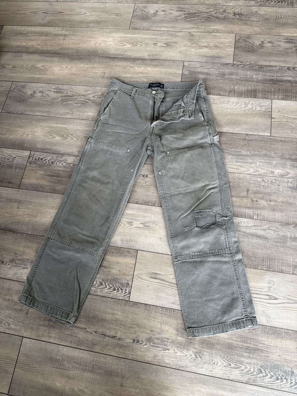 Abercrombie & Fitch Baggy Abercrombie Double Knee W/ Tear Size US 31 - 1 Thumbnail