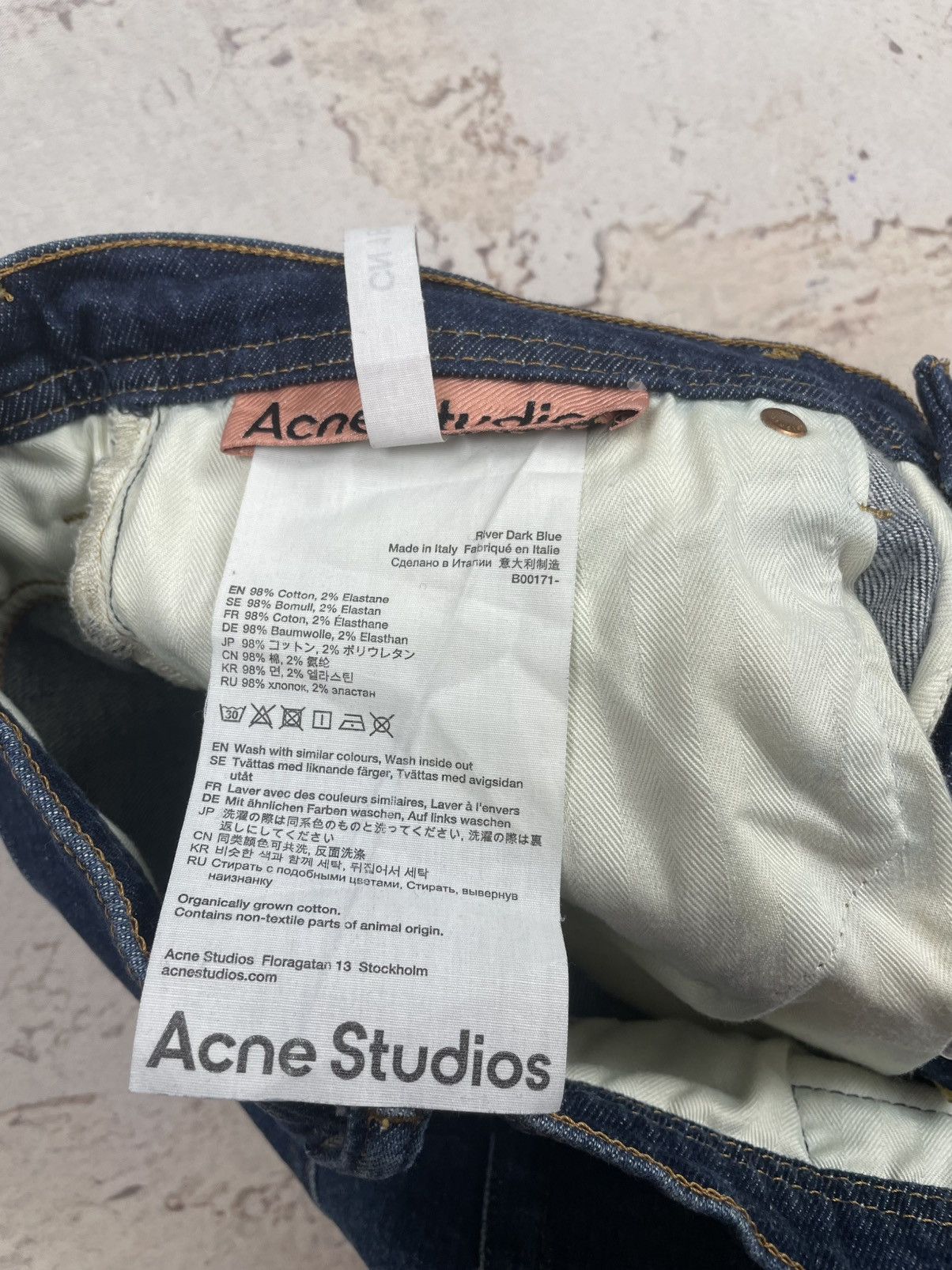 Acne Studios Acne Studios W31 L32 River Dark Blue Denim Jeans (Men’s) Size US 31 - 5 Thumbnail