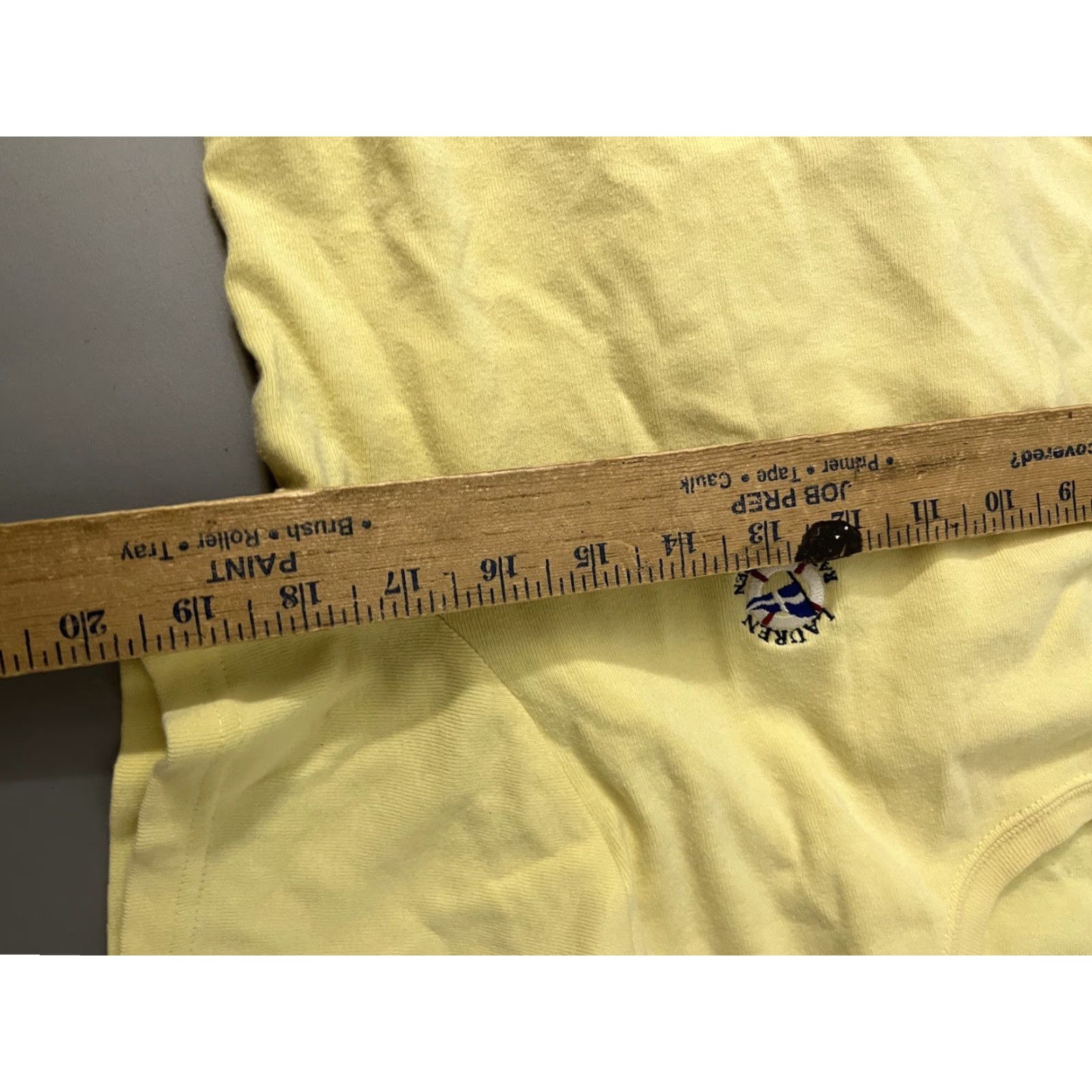 Ralph Lauren VINTAGE Lauren Ralph Lauren Cotton T-Shirt Women Large Yellow Crew Neck Solid Short Sleeve Basic Size L / US 10 / IT 46 - 5 Thumbnail
