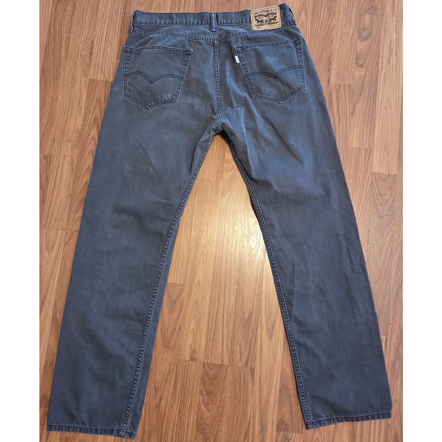Levi's Levi's 505 Regular Fit Grey Denim Jeans - 36x34 Size US 36 / EU 52 - 5 Thumbnail
