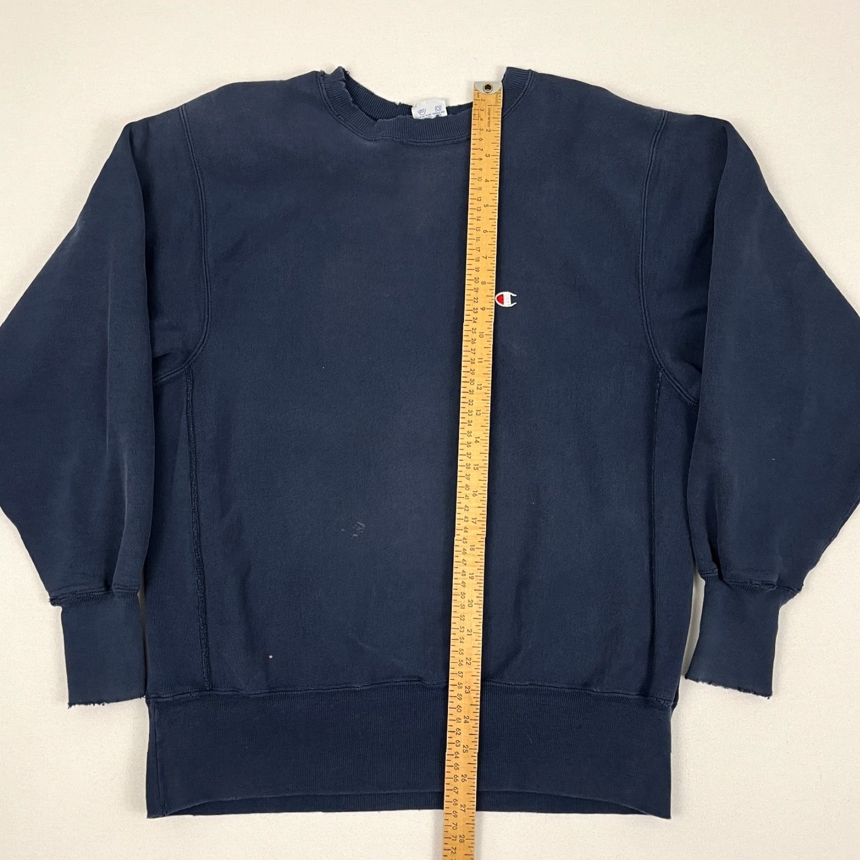 Champion VTG Champion Reverse Weave Sweatshirt Mens Large Blue Faded Distressed Crew Size US L / EU 52-54 / 3 - 4 Thumbnail