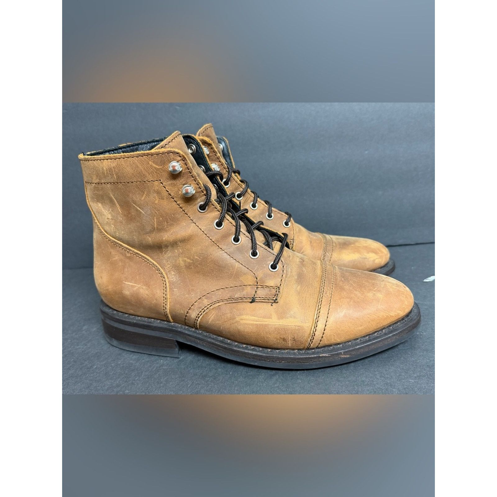 Thursday Boot Co. Mens Suede Cap‎ Toe Oxford Dress Shoes Brown Size 9.5D Our newest smokey venture. Meet the Tobacco Cadet; a classic  main image 2