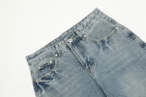 Hypebeast × Japanese Brand × Jean Pants Casual distressed wide-leg straight jeans Size US 33 - 4 Thumbnail