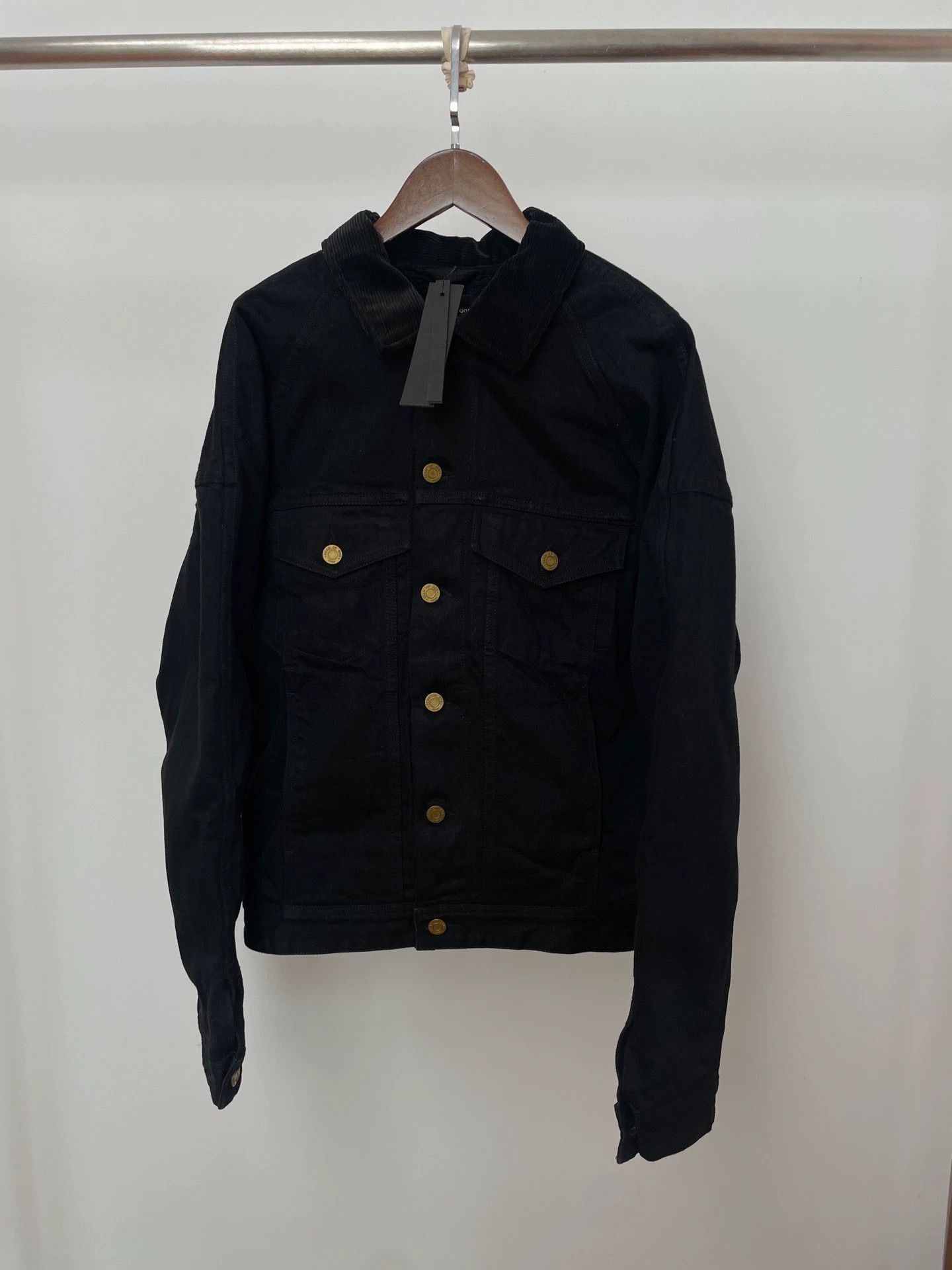 Fear of God Fear of God 5th Black Heavy Lamb Wool Denim Jacket Size US M / EU 48-50 / 2 - 1 Thumbnail