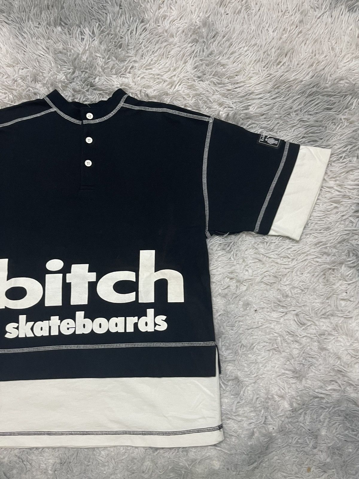 Other 2000s BITCH SKATEBOARD RARE TSHIRT DOUBLE LAYER Size US M / EU 48-50 / 2 - 4 Thumbnail