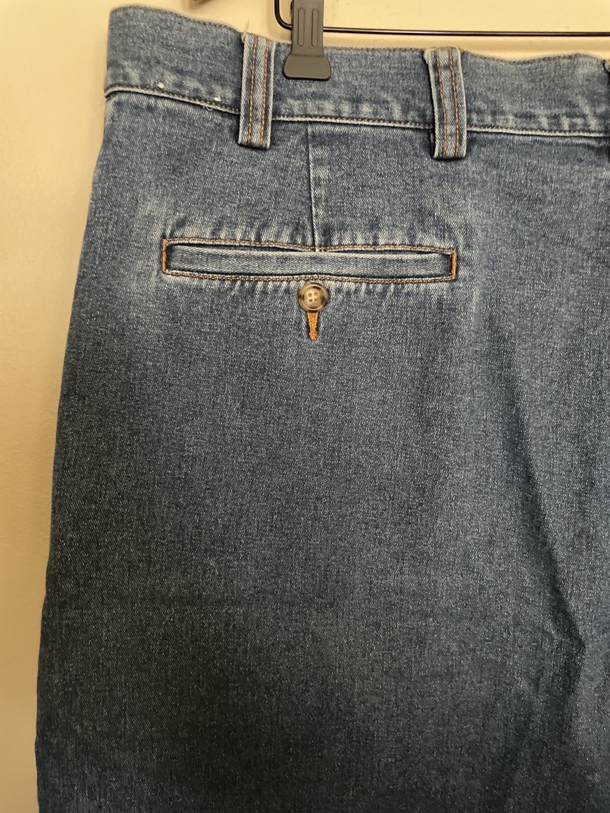 Jean × St. Johns Bay × Vintage Vintage Blue Jean Denim shorts Jorts Classic cotton waist 44 Size US 44 / EU 60 - 10 Thumbnail