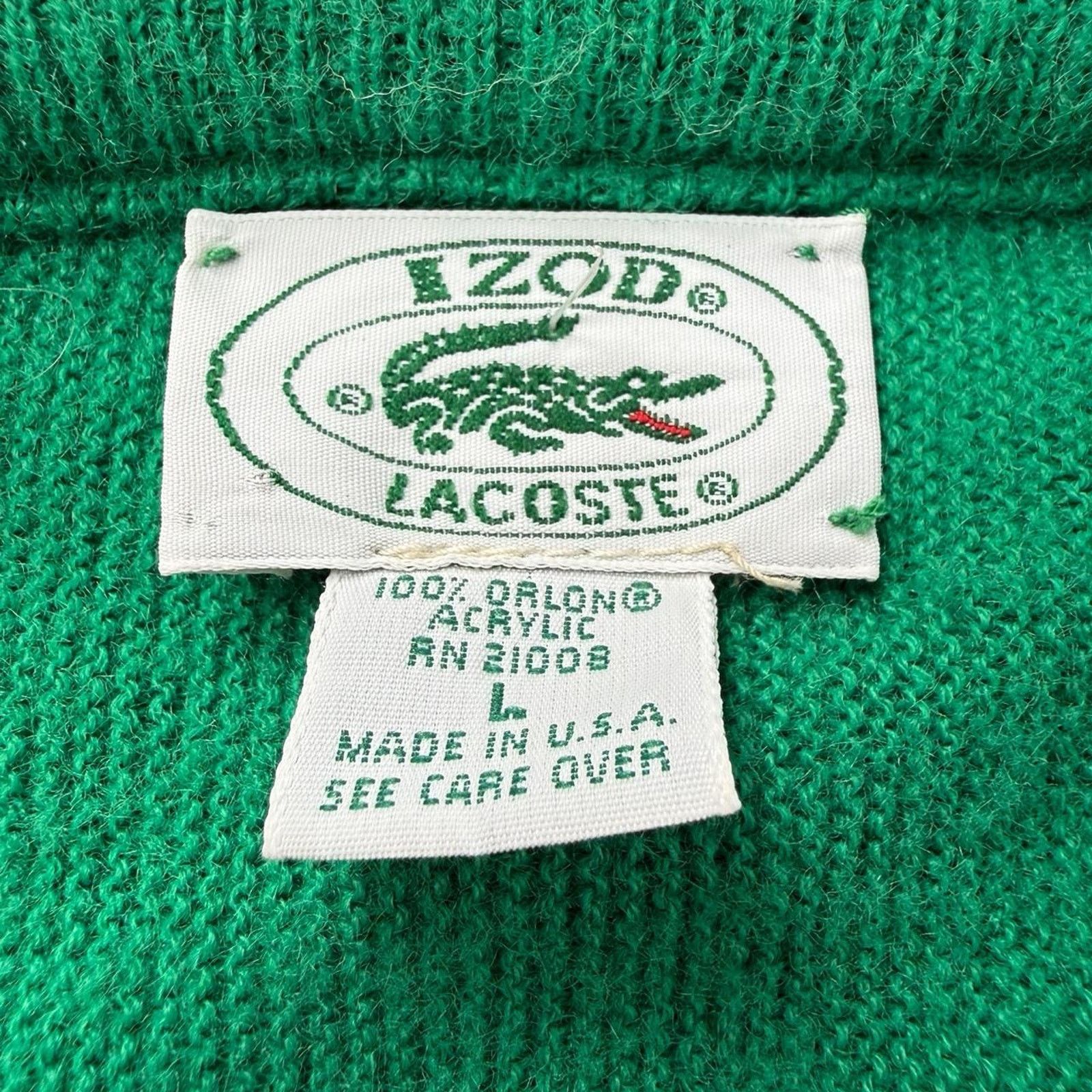 Lacoste Vintage izod lacoste 100 orlon Size US L / EU 52-54 / 3 - 4 Thumbnail