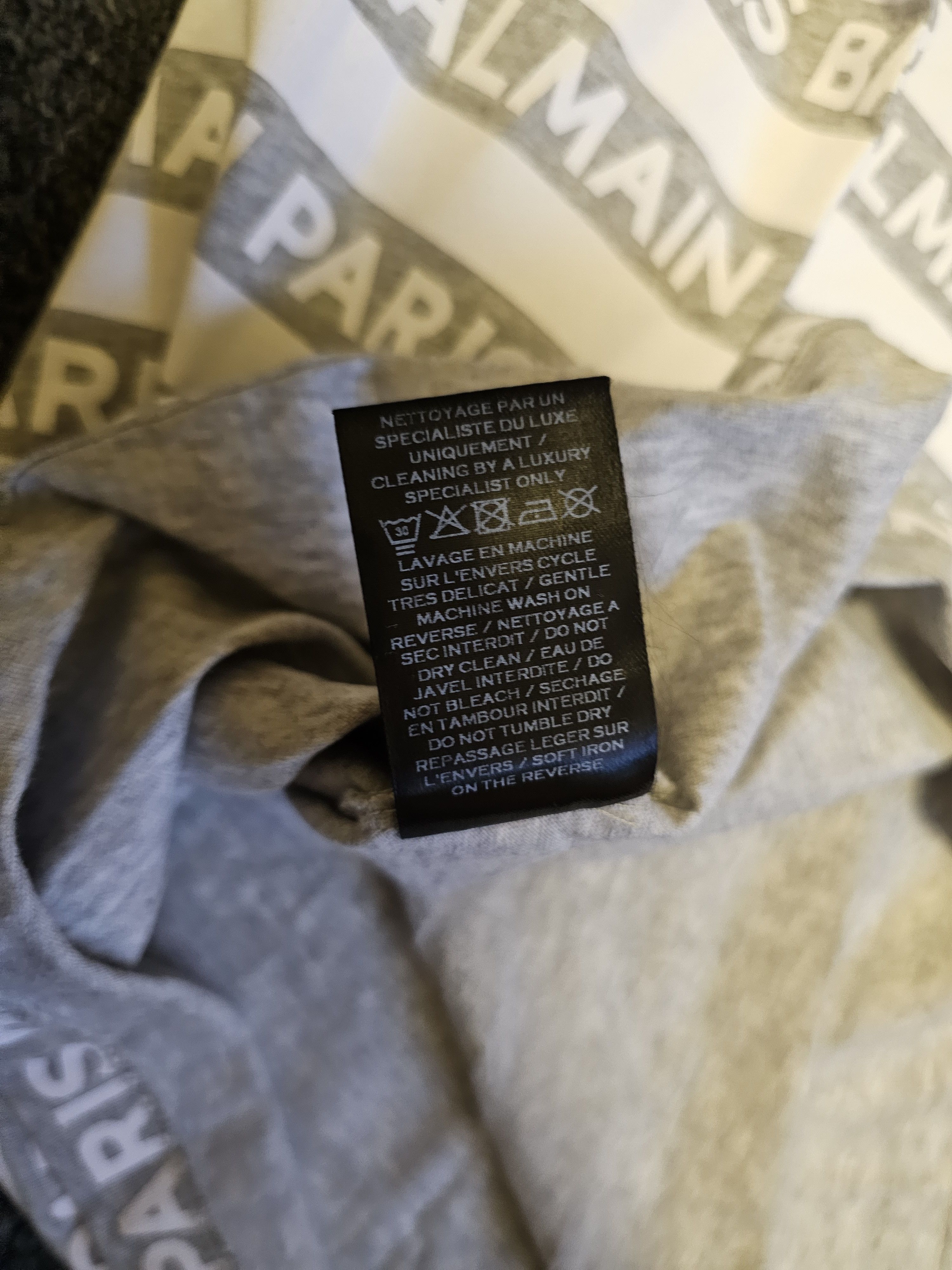 Balmain Balmain Men's Gray T-Shirt Size L Size US L / EU 52-54 / 3 - 6 Thumbnail